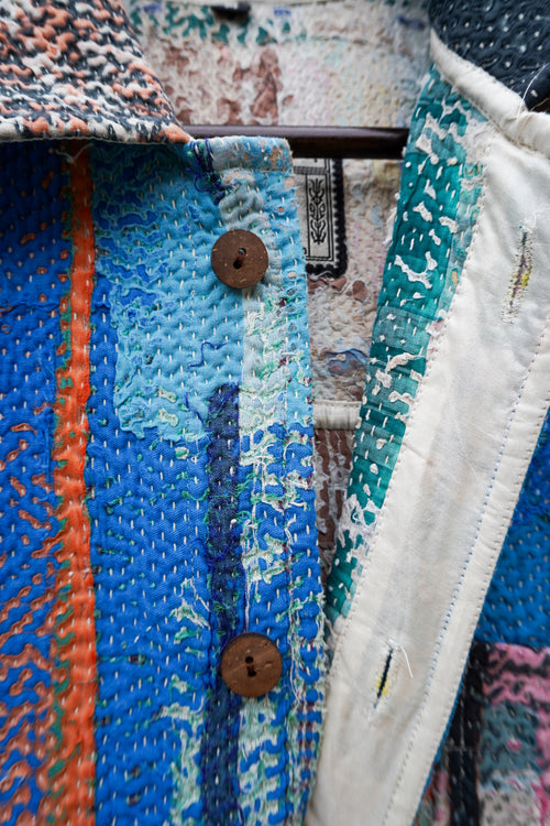 Colour Block Kantha Overshirt No. XXXIX — One of One