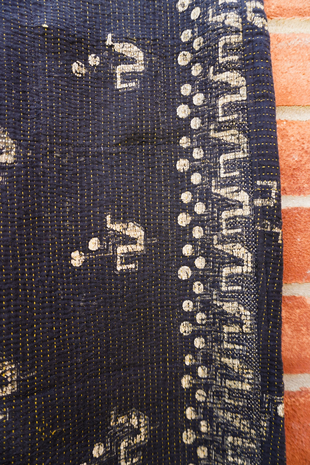 Indigo & Gold Kantha Trousers No. XXVII — One of One