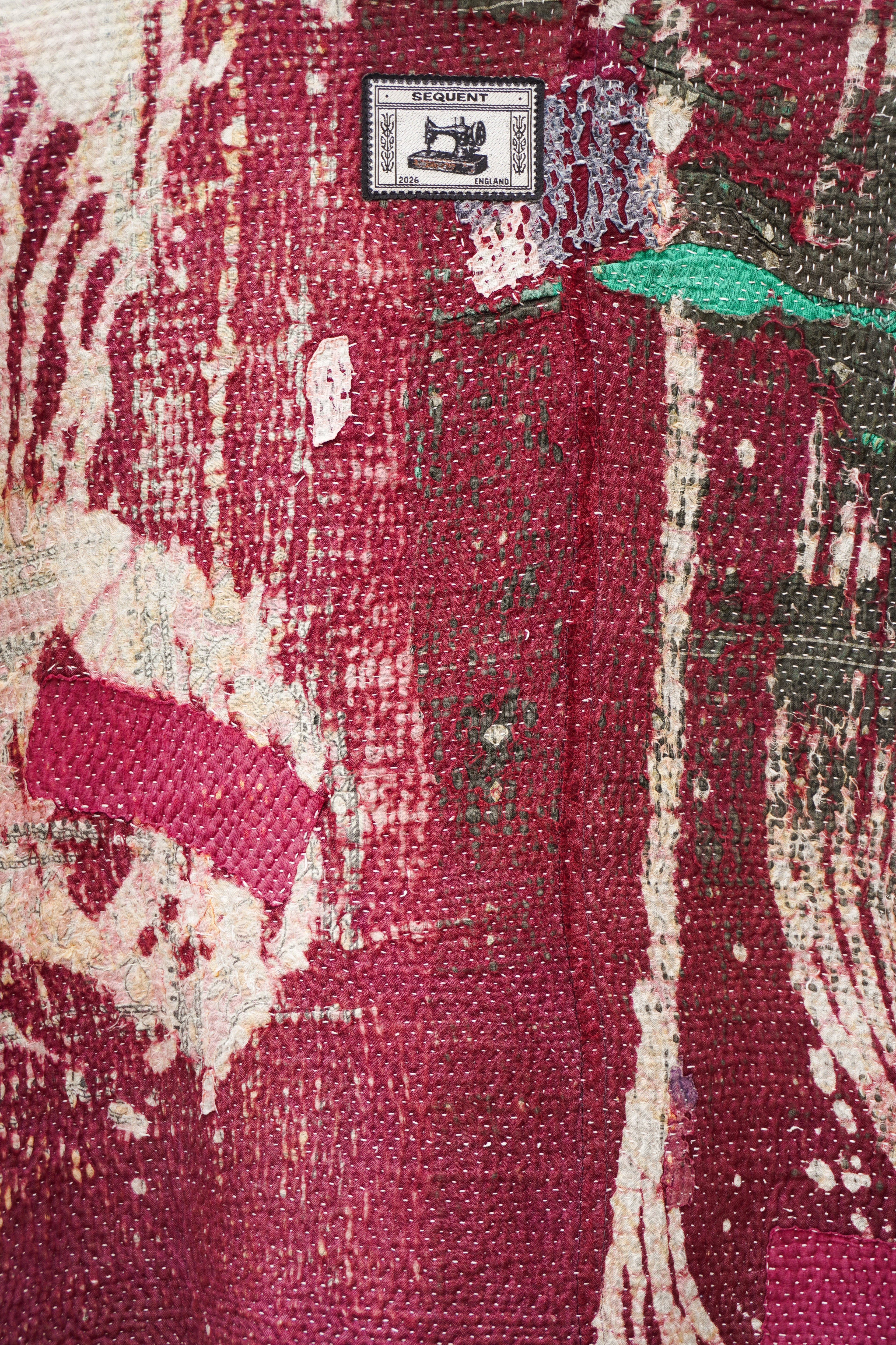 Burgundy Kantha Jacket No. VII — One of One