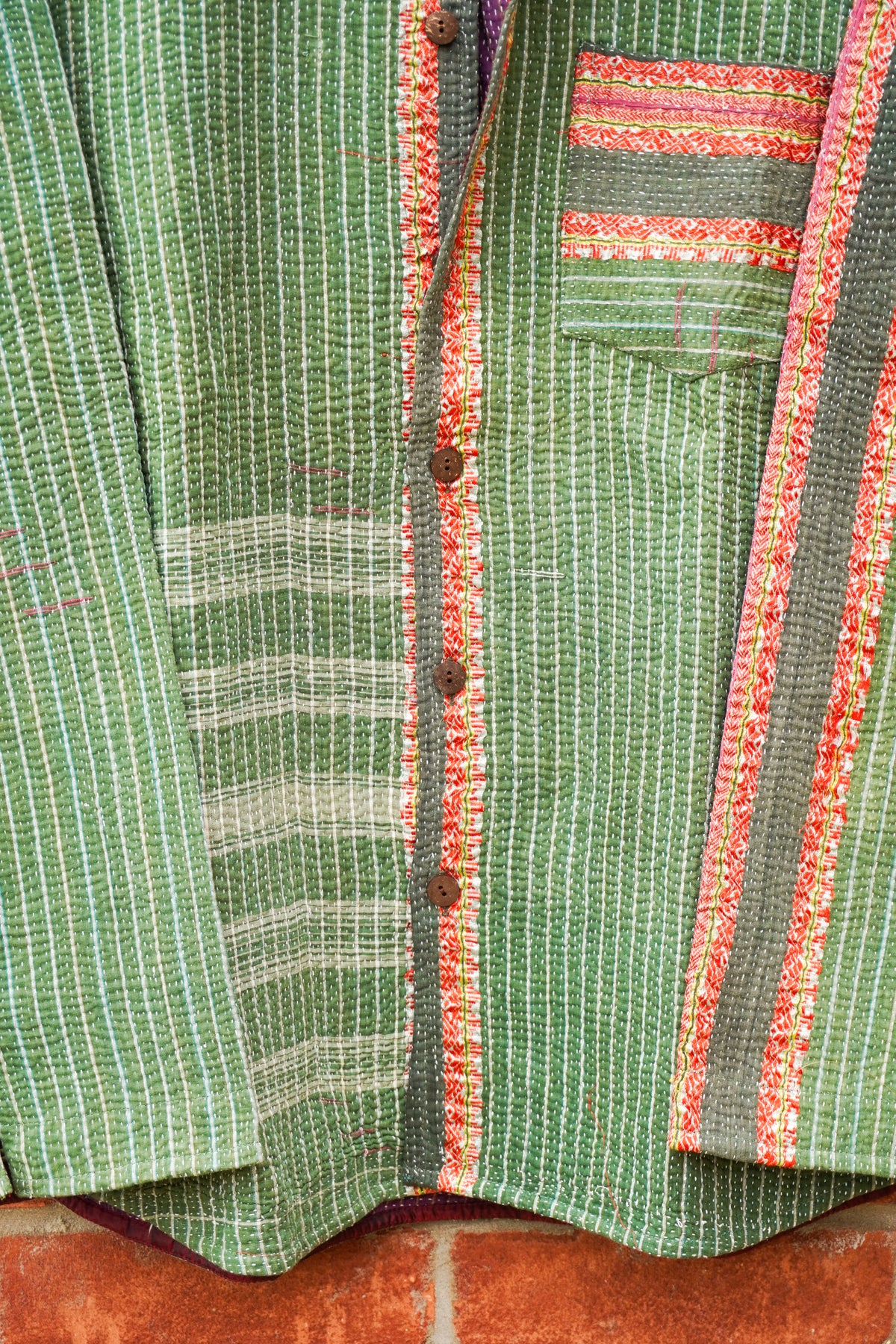 Olives & Sunsets - Boxy Fit Kantha Shirt