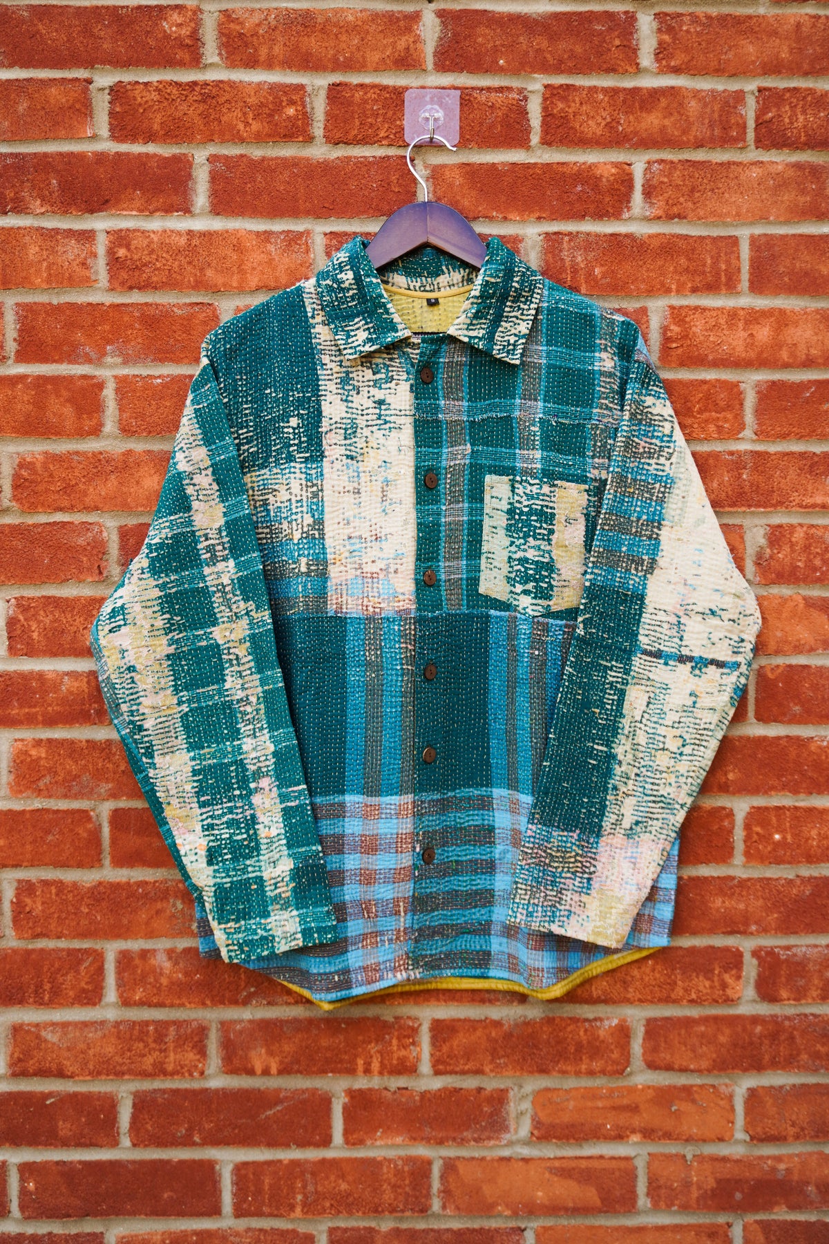 Shades of the Ocean - Boxy Fit Kantha Shirt