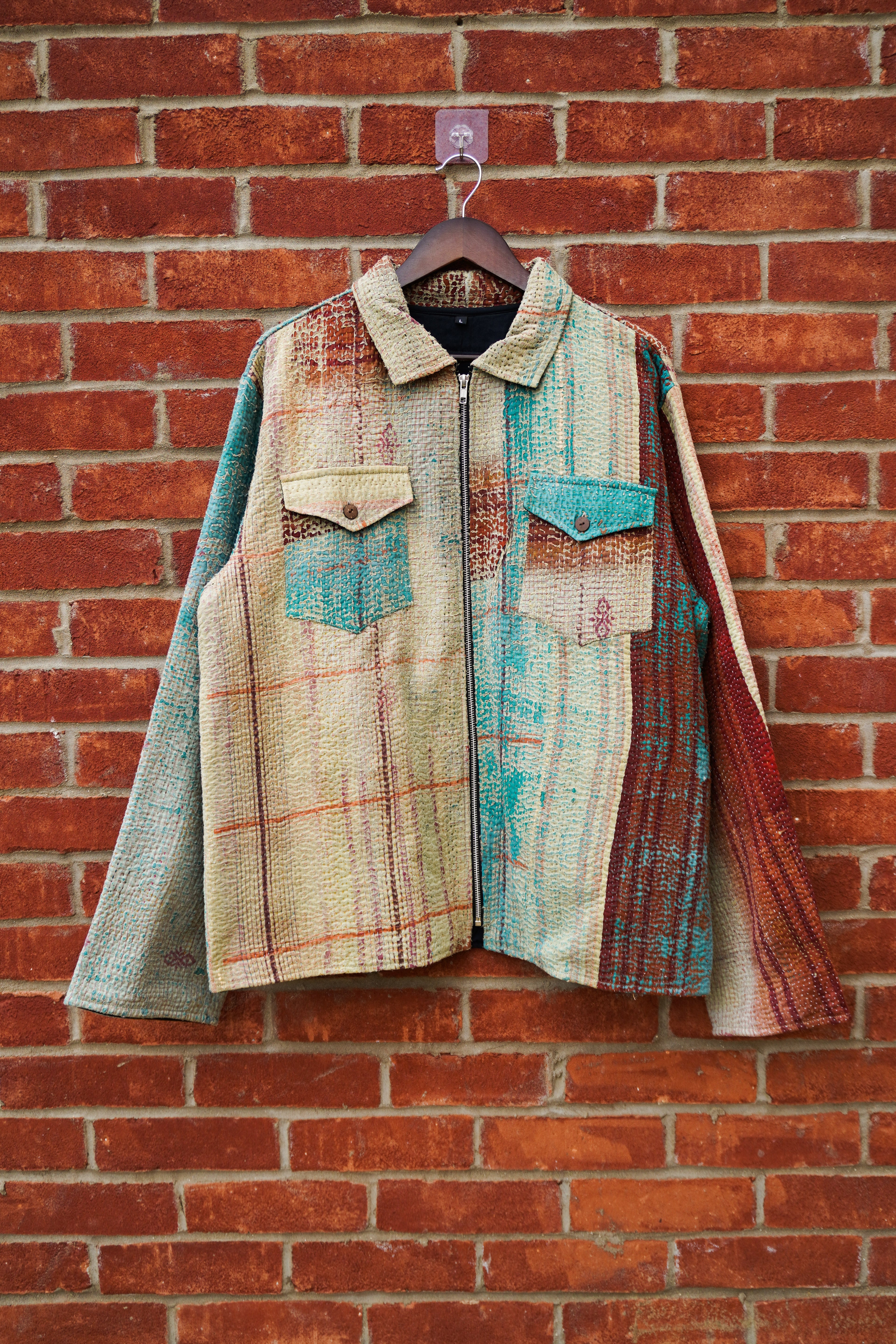 Cream & Rust Kantha Jacket No. VI — One of One