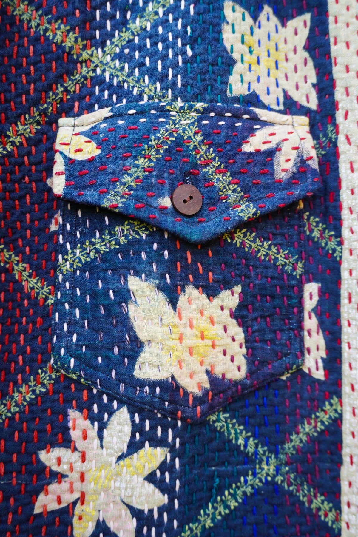 The Midnight Bloom Kantha Jacket No. LXVI — One of One