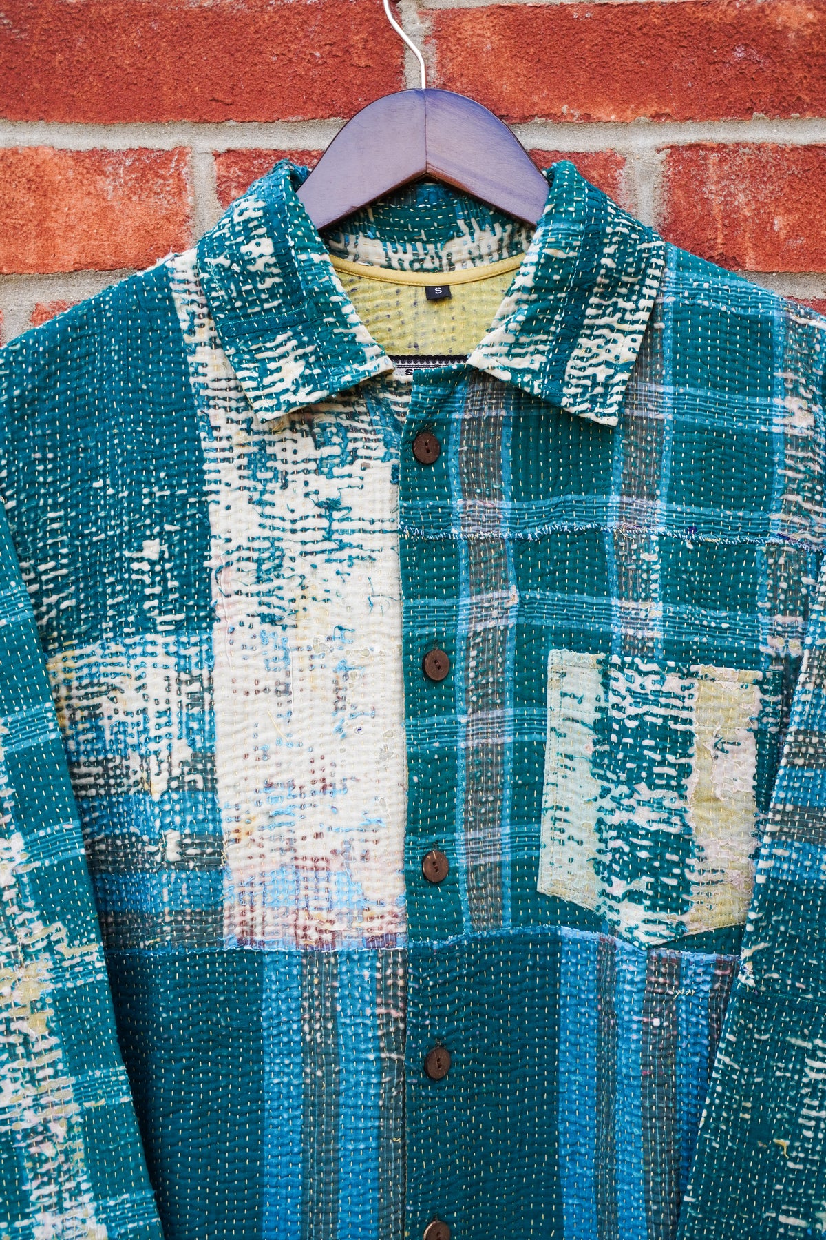 Shades of the Ocean - Boxy Fit Kantha Shirt