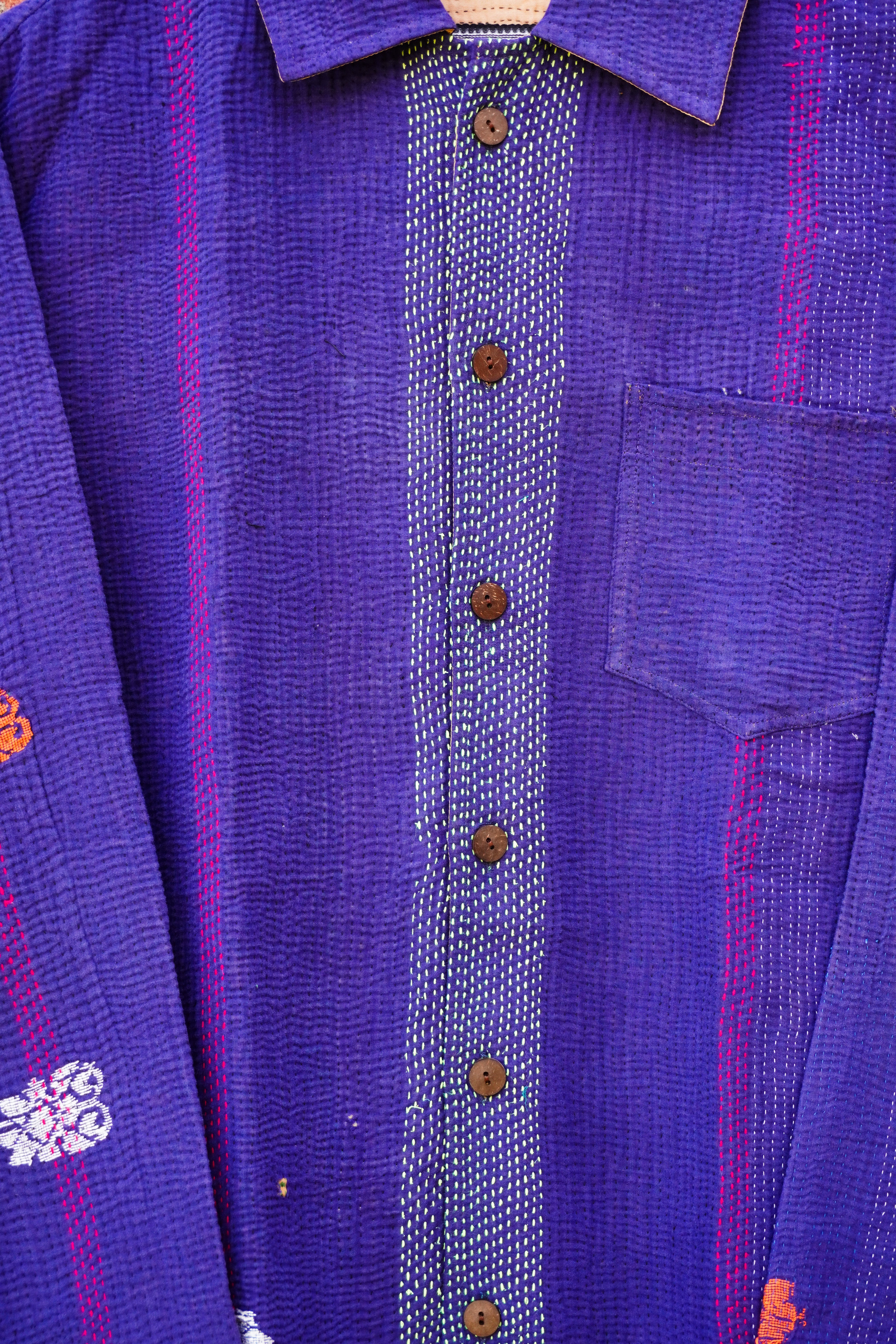Violet Kantha Overshirt No. XLI — One of One