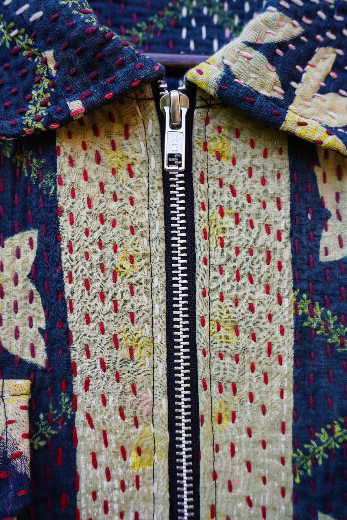 The Midnight Bloom Kantha Jacket No. LXVI — One of One