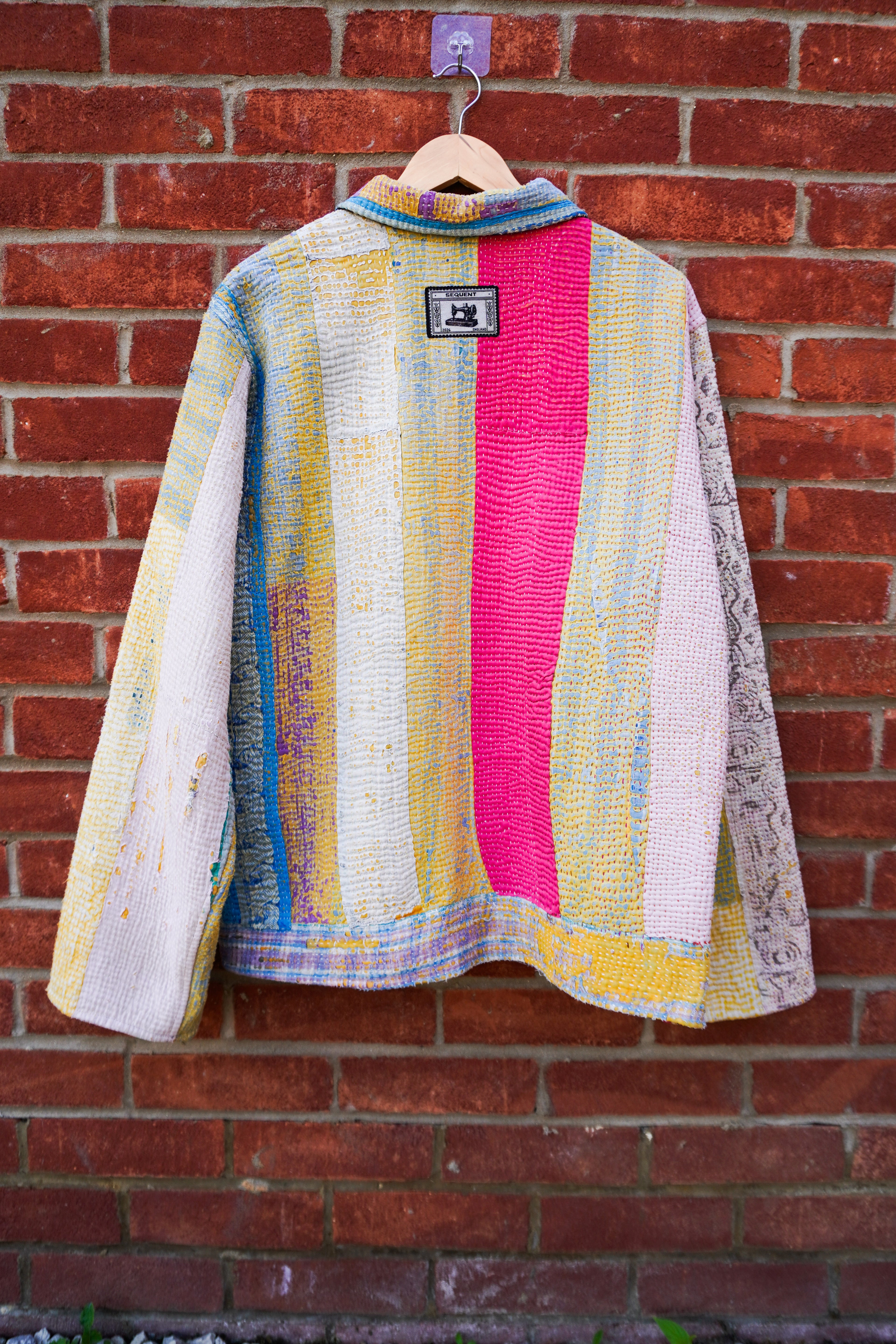 Sun-Washed Stripe Kantha Jacket No. XXV — One of One