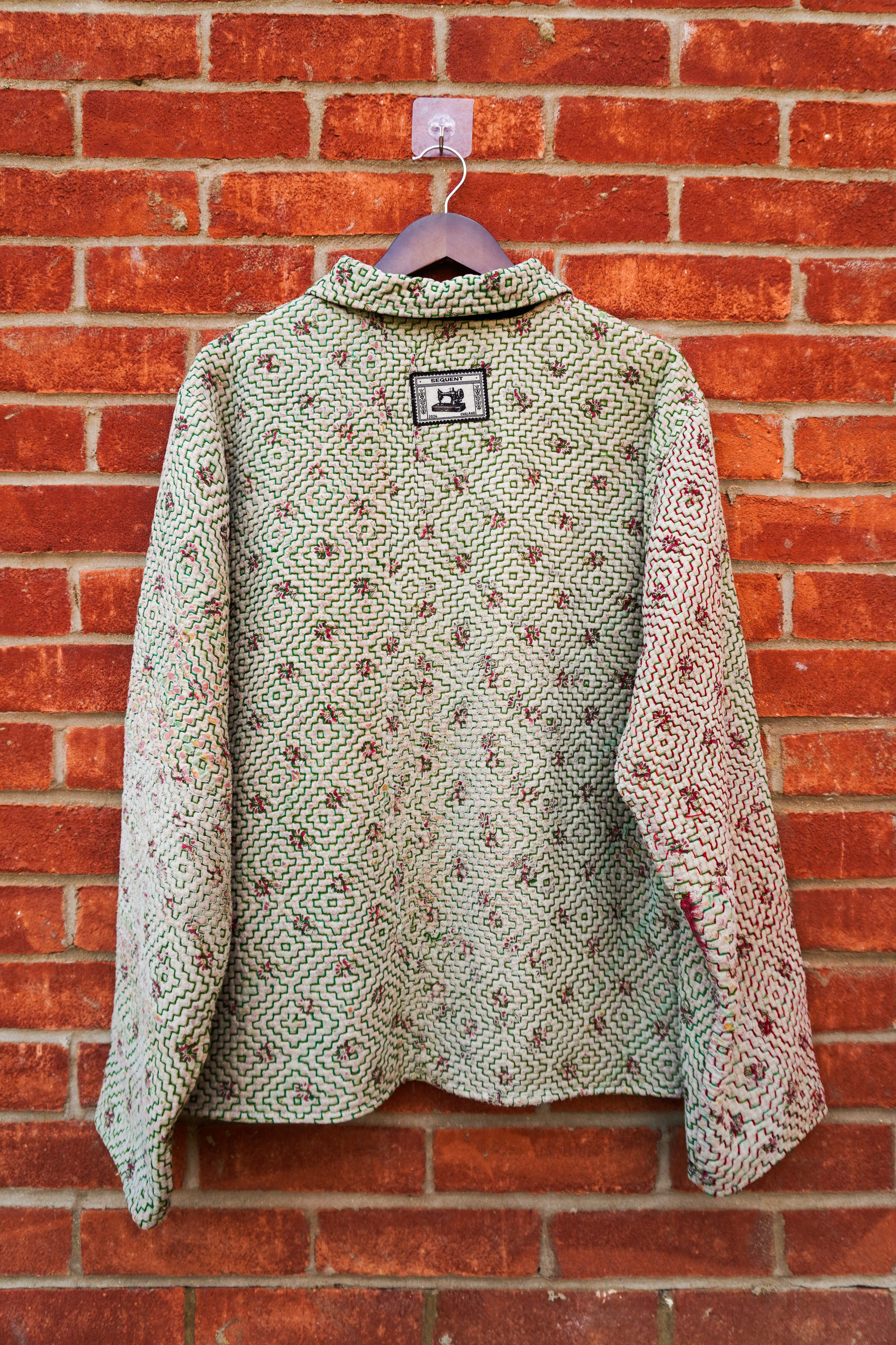 Ivory & Emerald Kantha Jacket No. LXV — One of One