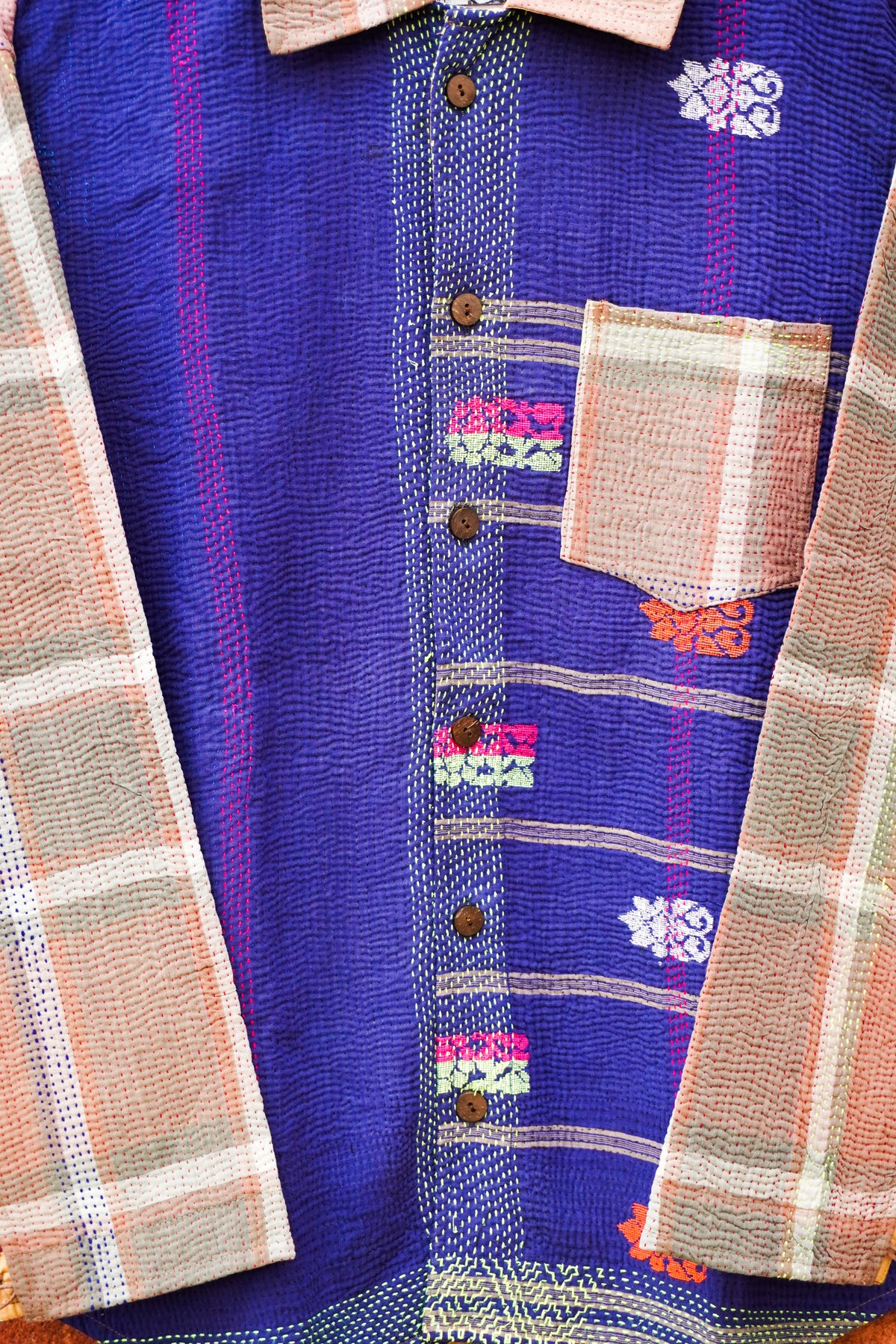 The Amethyst - Boxy Fit Kantha Shirt