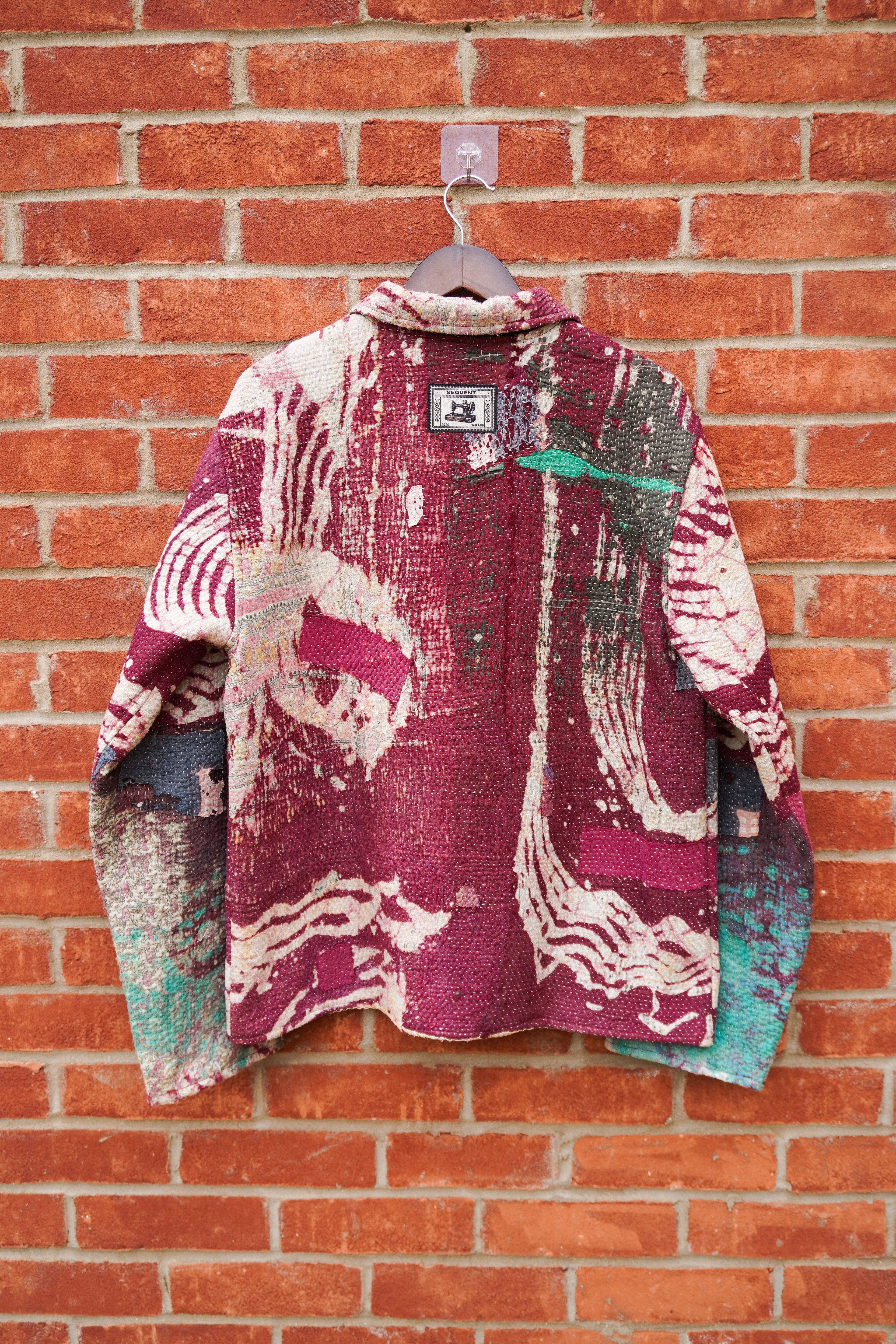Burgundy Kantha Jacket No. VII — One of One