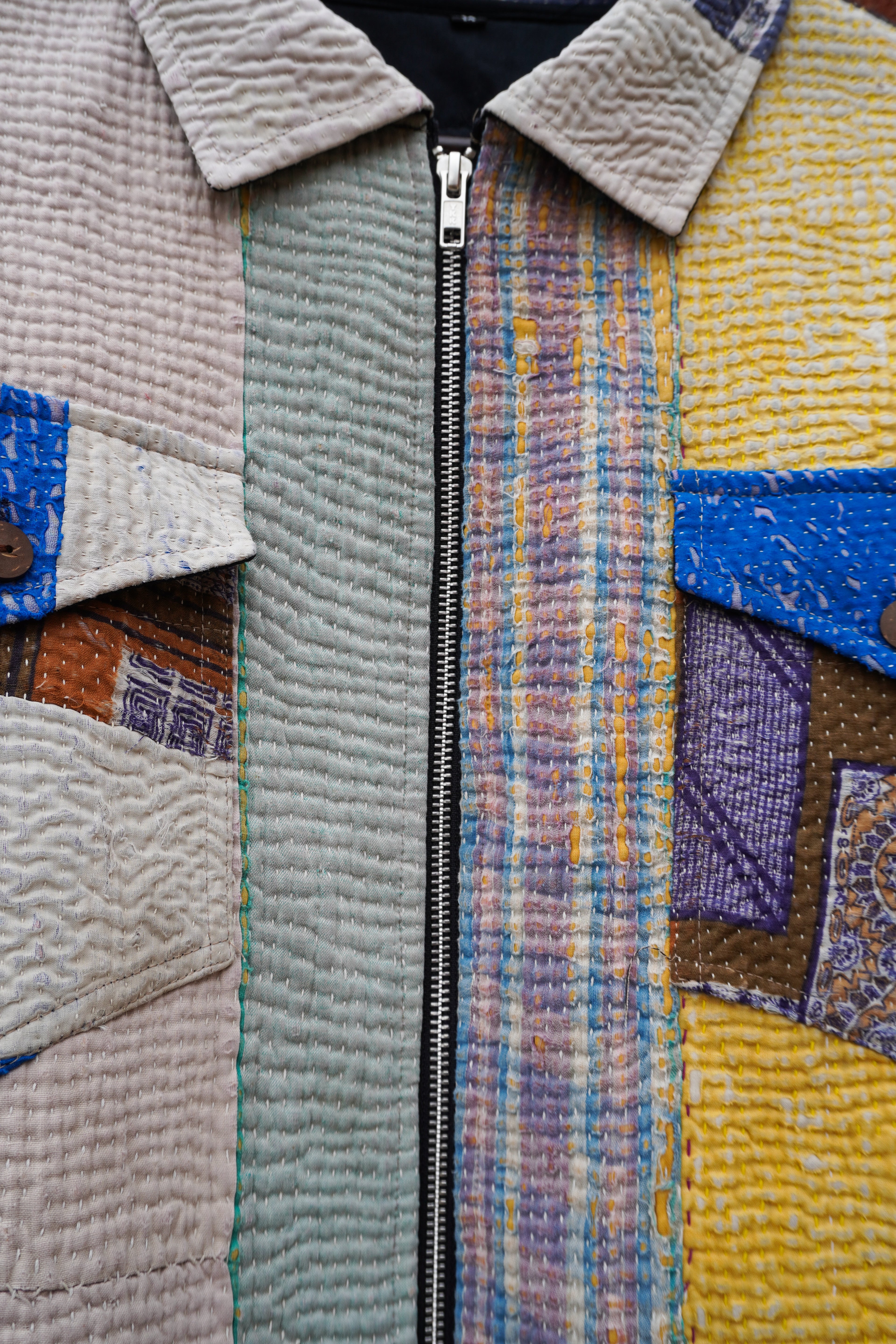 Bold Patchwork Kantha Jacket No. XXIII — One of One