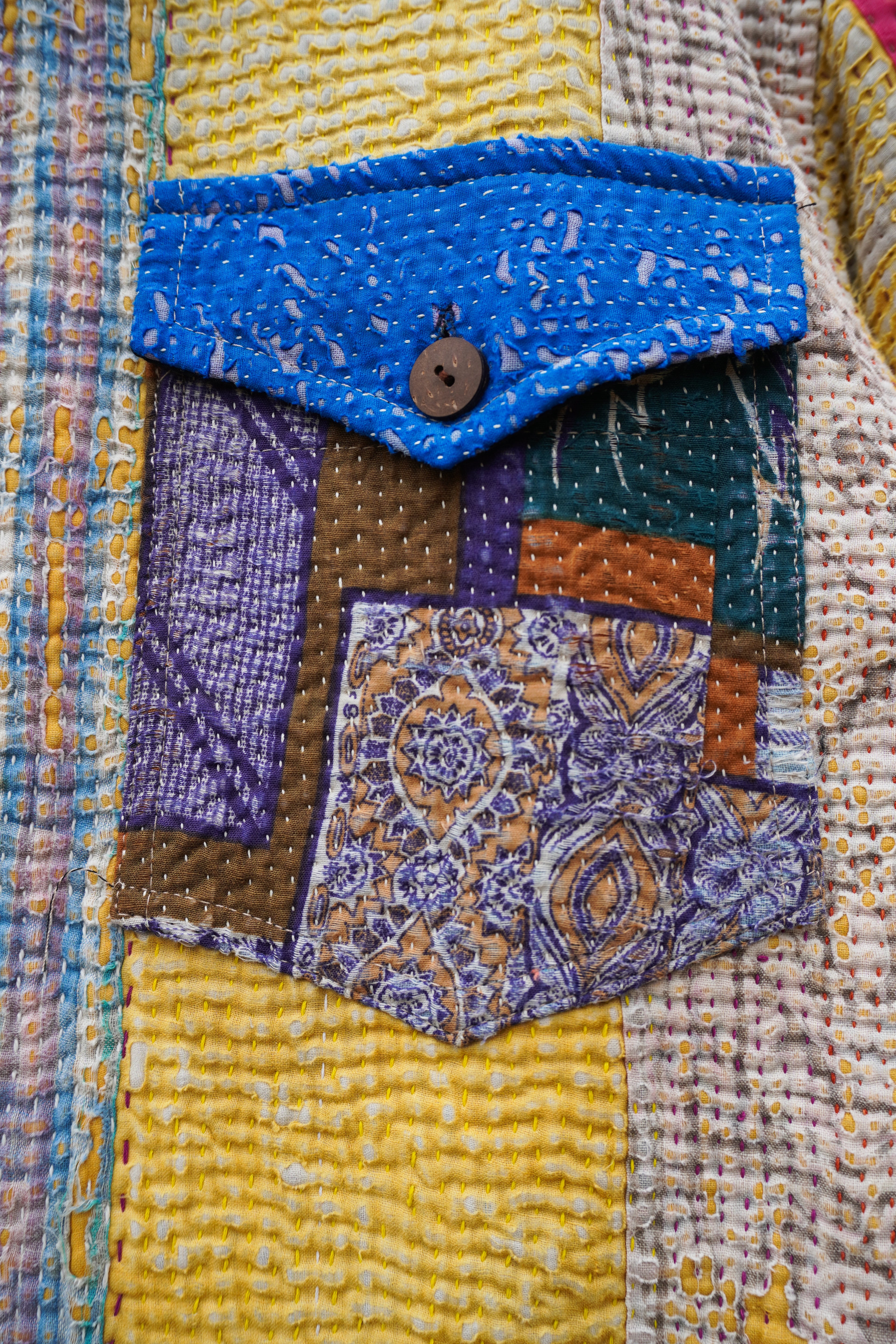 Bold Patchwork Kantha Jacket No. XXIII — One of One