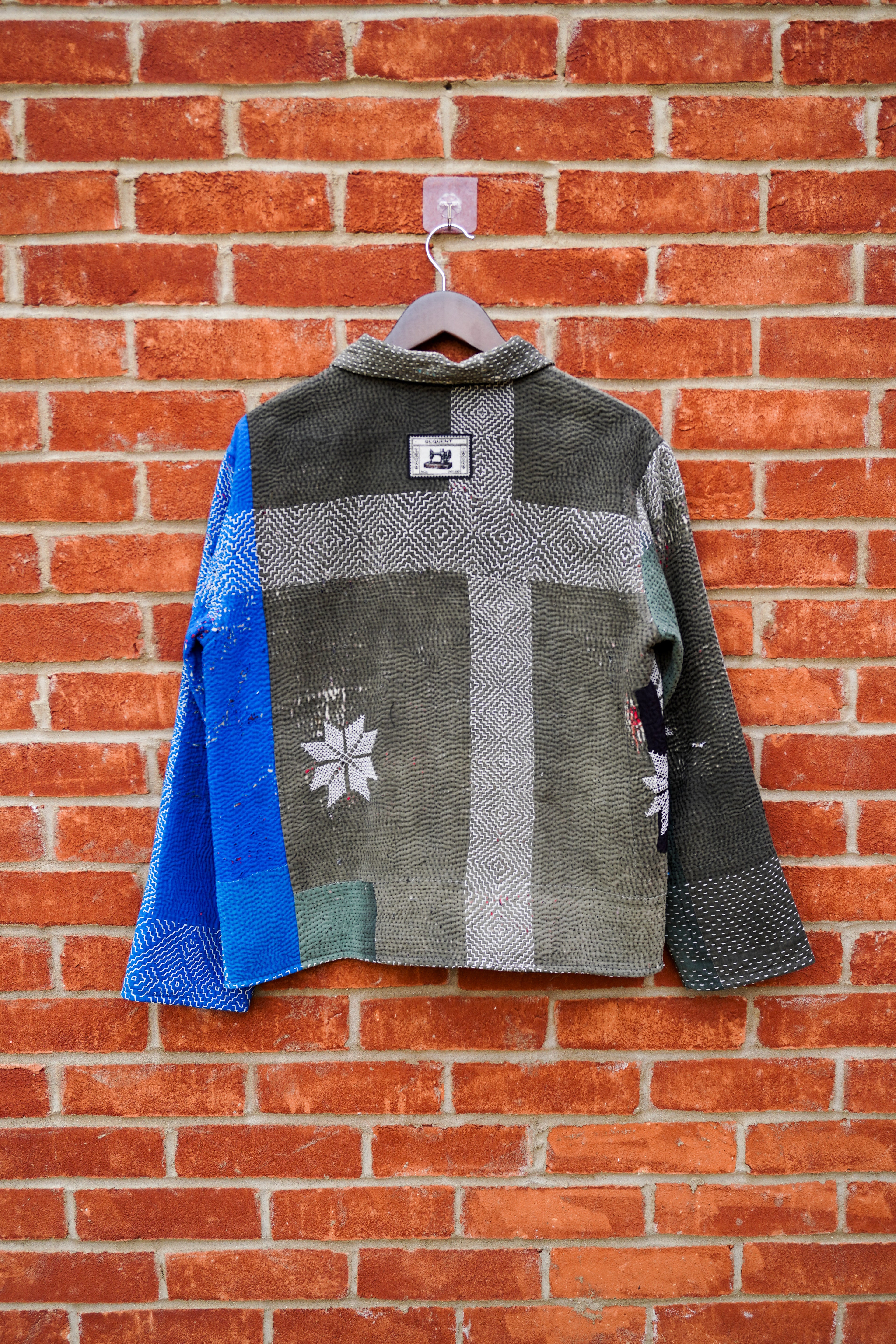 Charcoal & Cobalt Kantha Jacket No. VIII — One of One