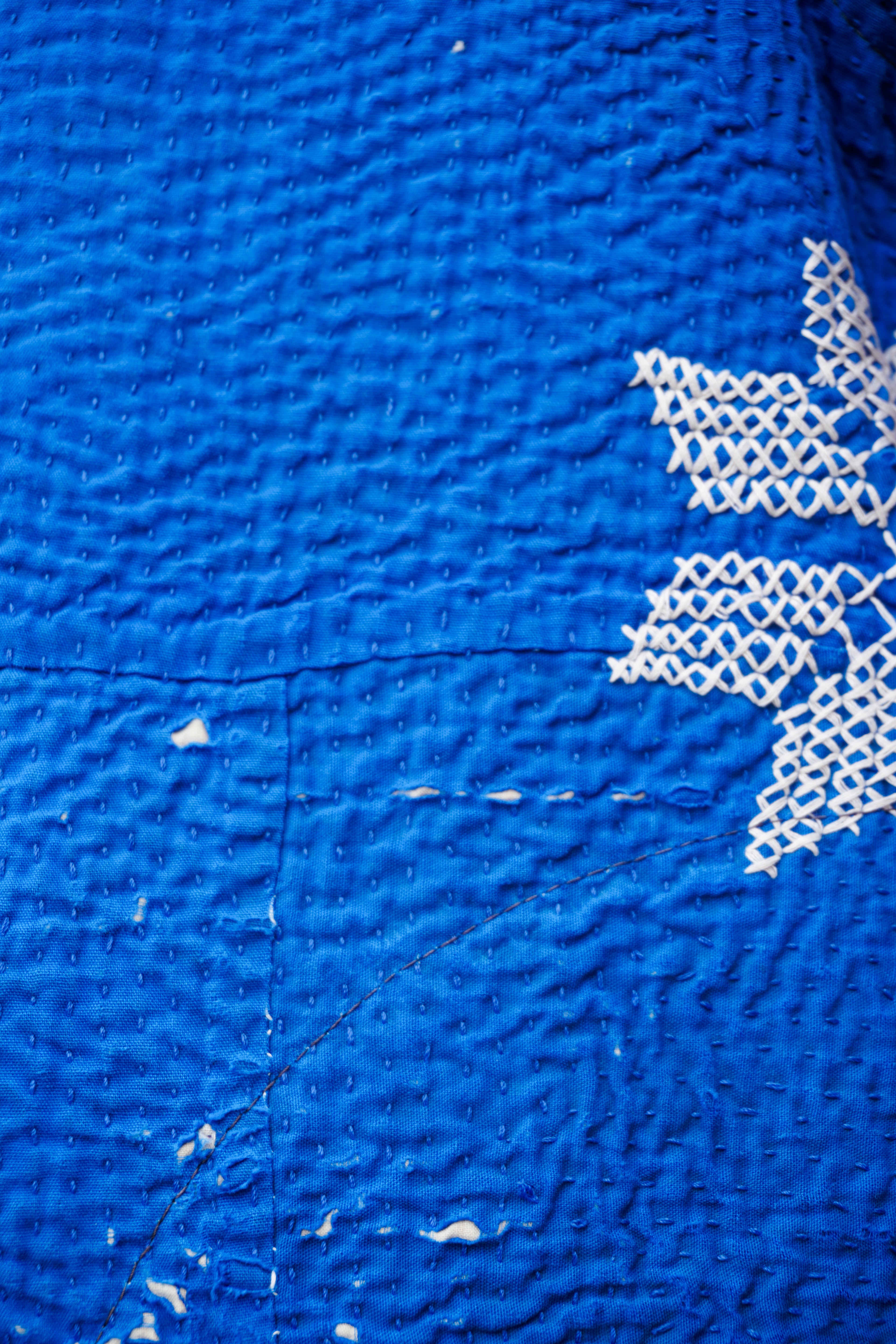 Charcoal & Cobalt Kantha Jacket No. VIII — One of One