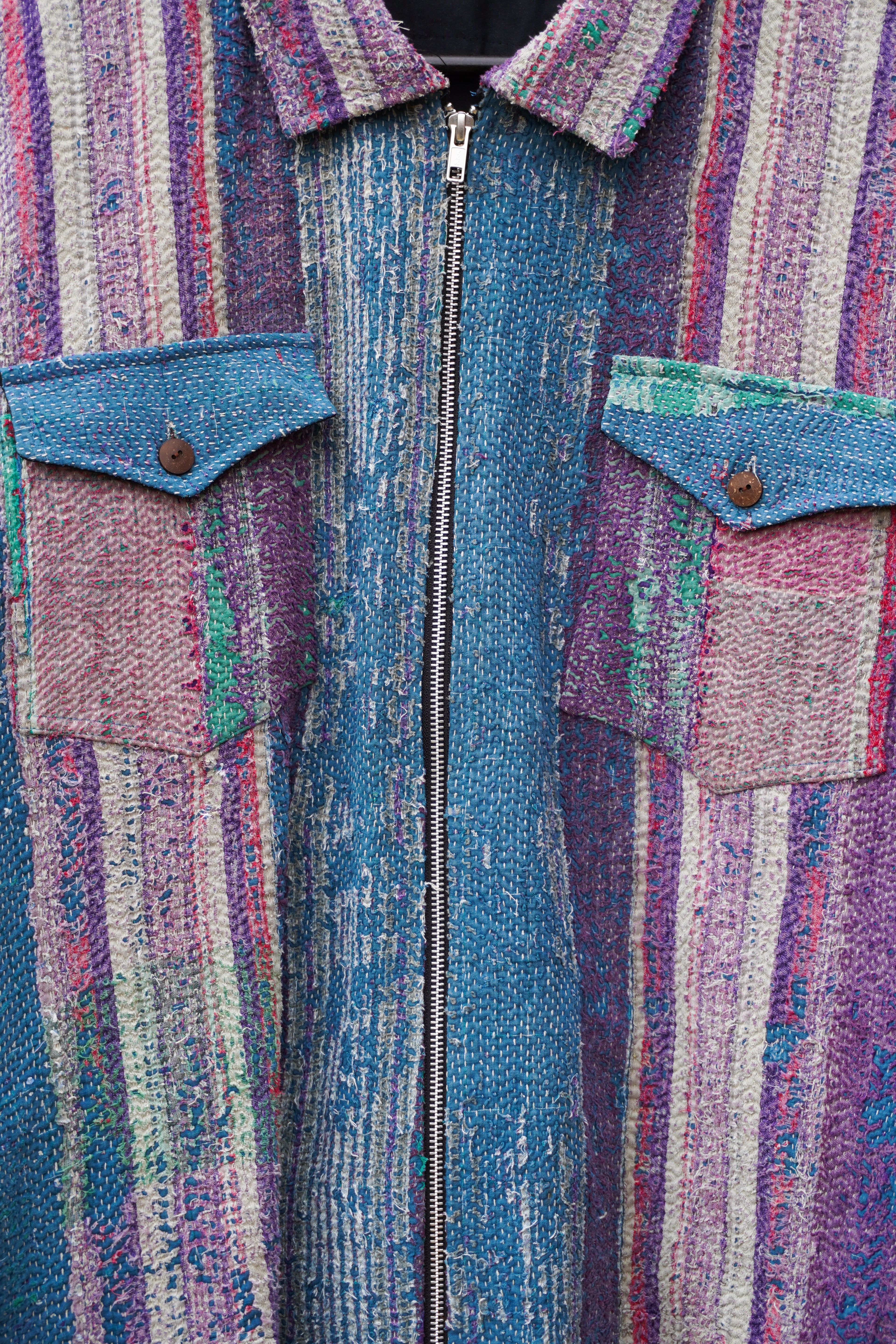 Washed Stripe Kantha Jacket No. LIII — One of One