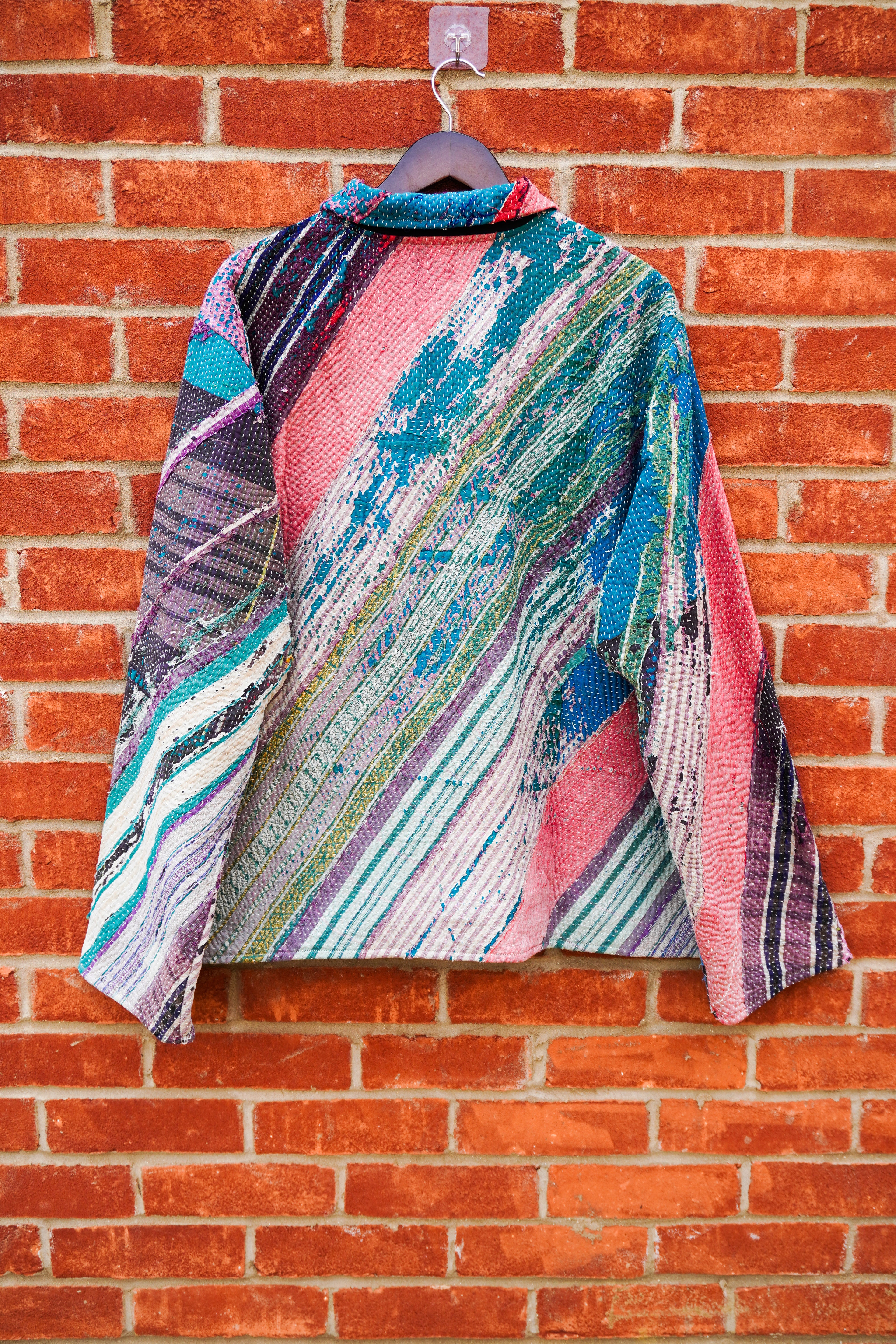 Diagonal Panel Kantha Jacket No. LIX — One of One