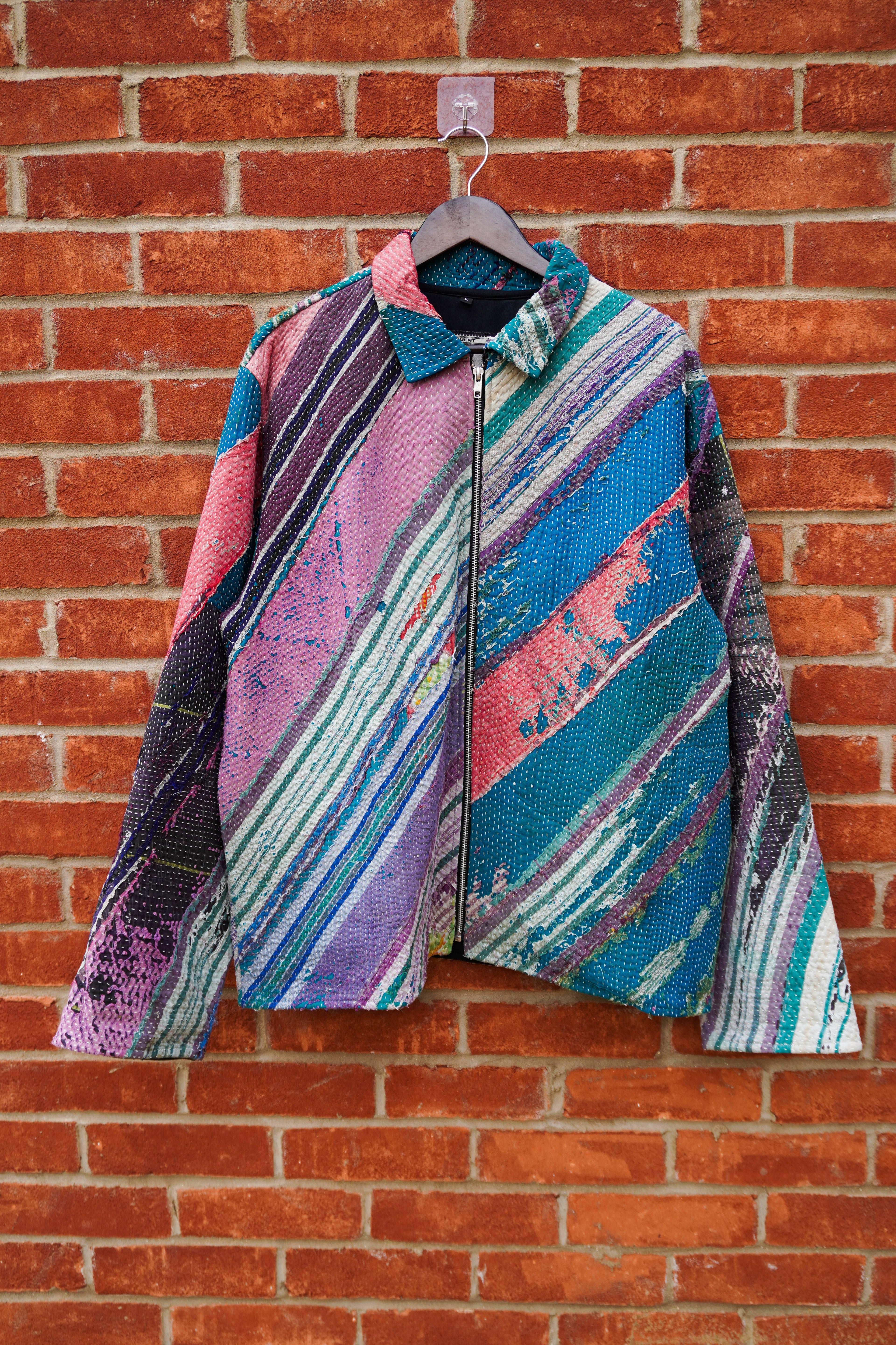 Diagonal Panel Kantha Jacket No. LIX — One of One