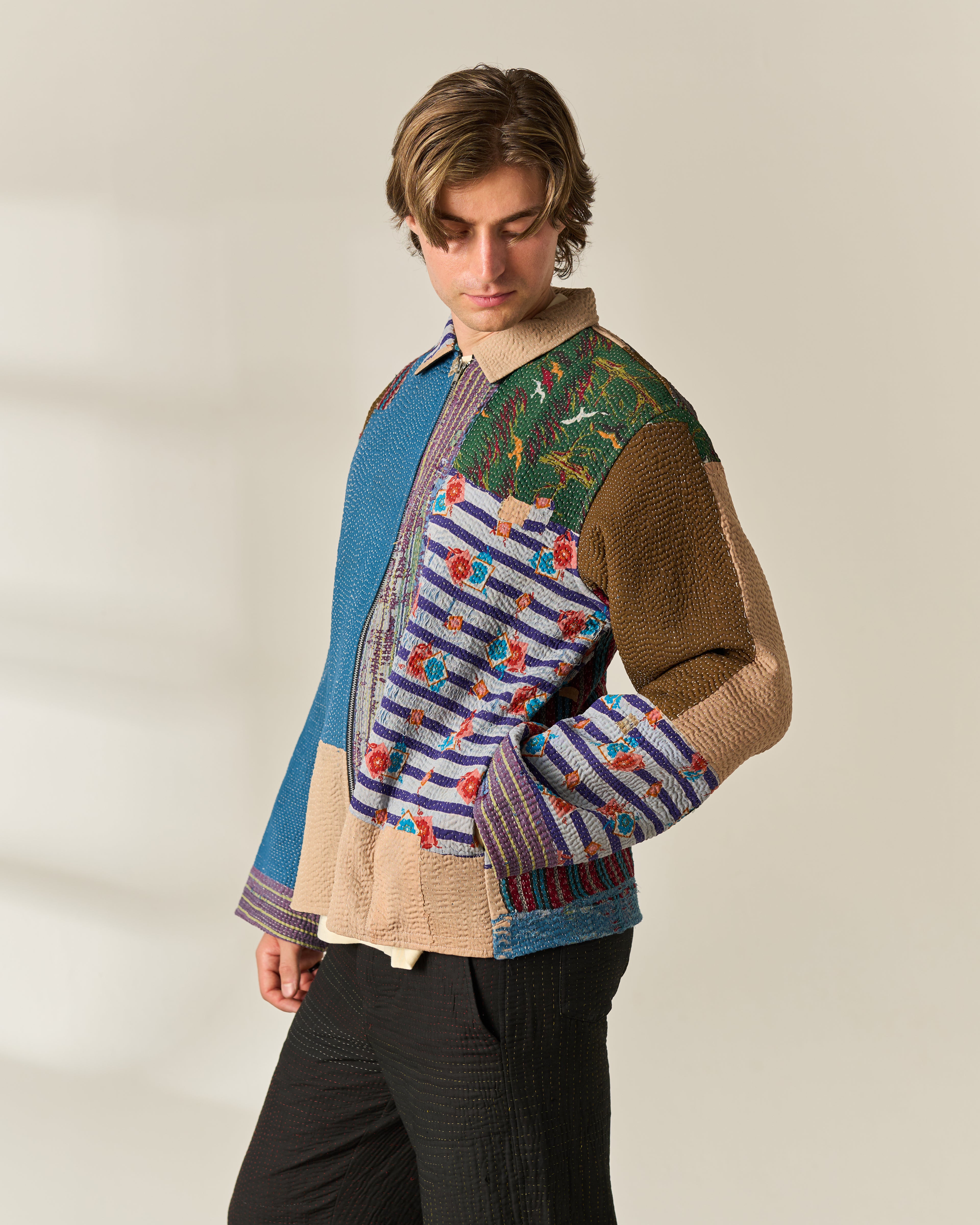 Vibrant Panel Kantha Jacket No. LV — One of One