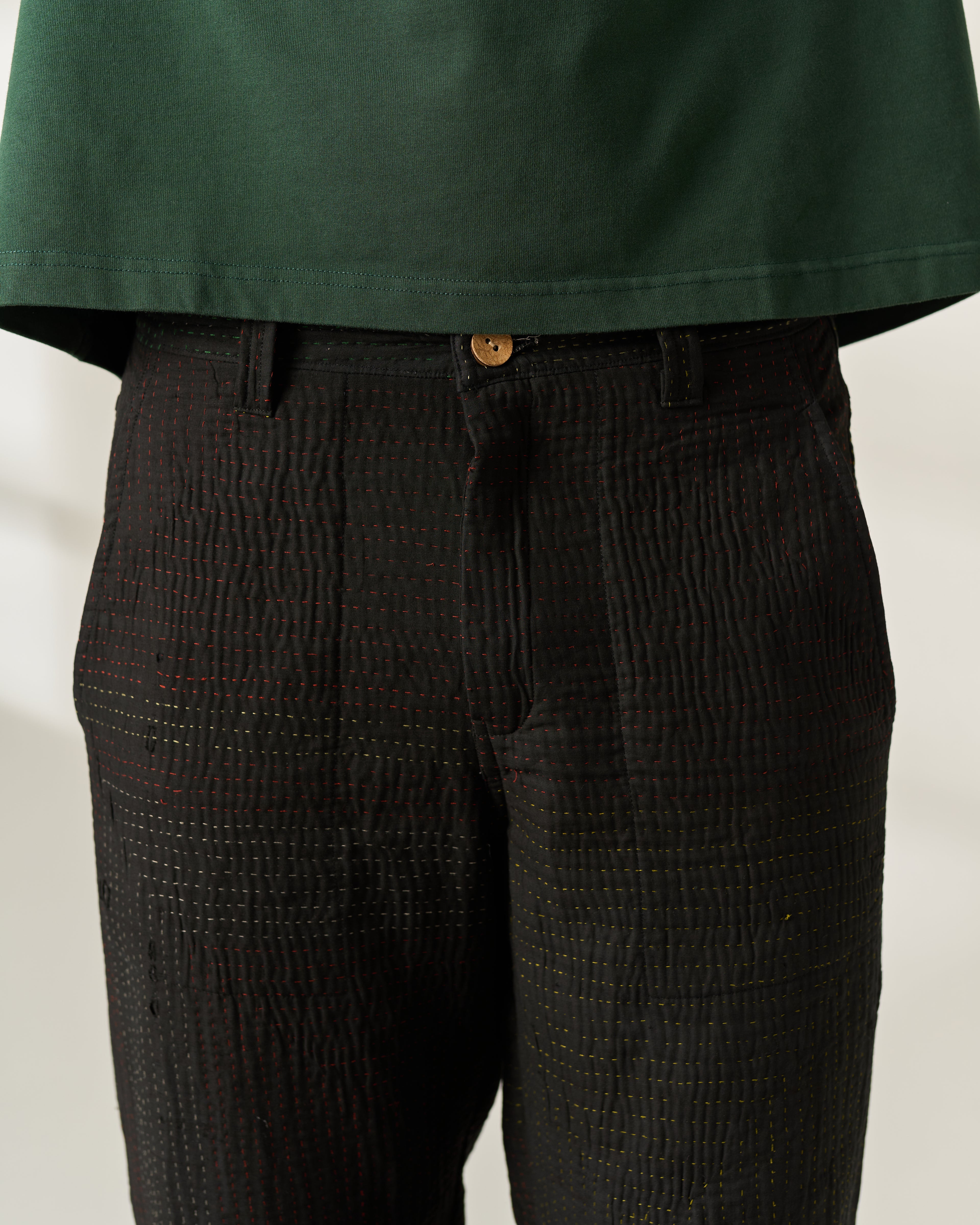Charcoal Kantha Trousers No. XXXIV — One of One