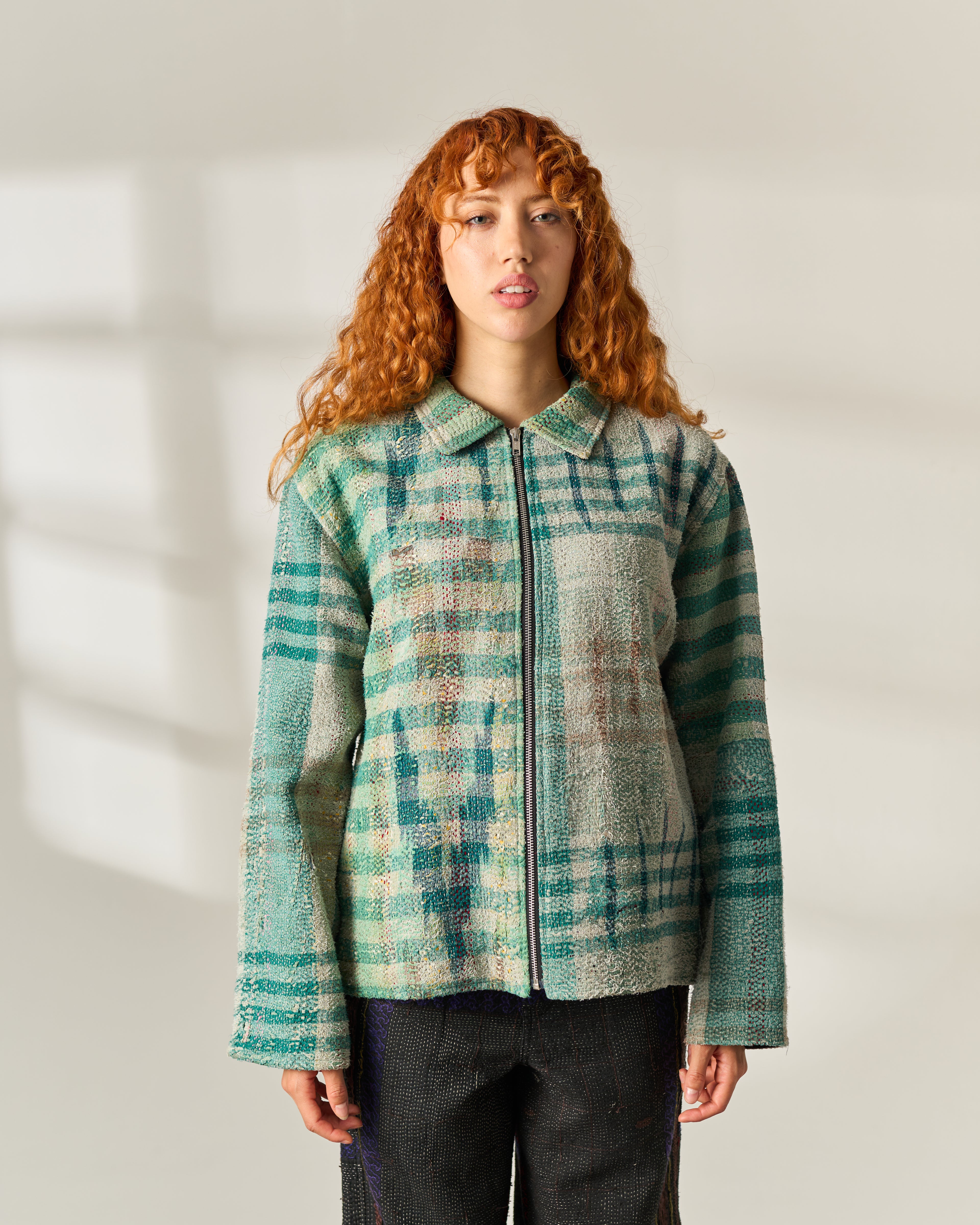 Plaid & Check Kantha Jacket No. II — One of One