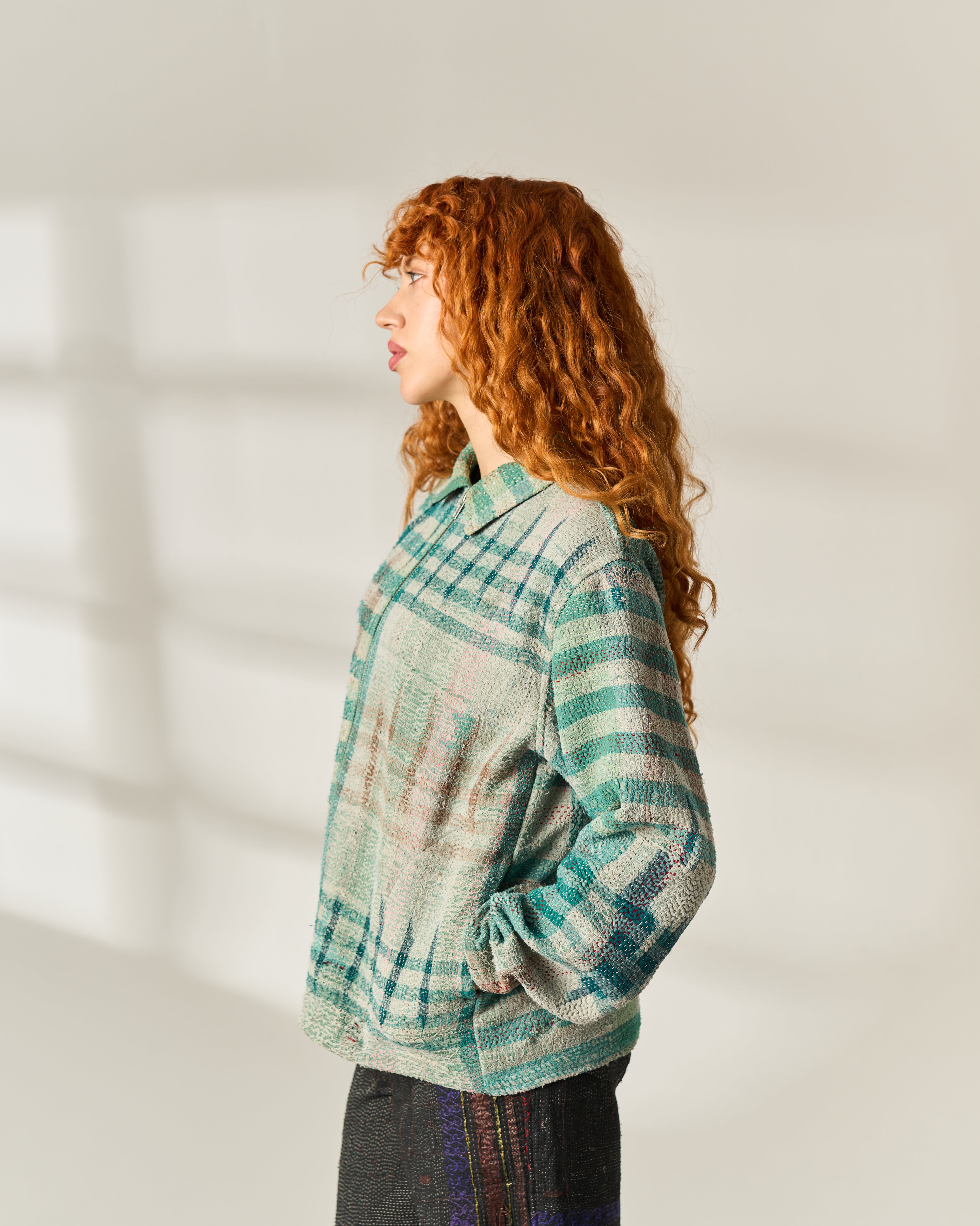 Plaid & Check Kantha Jacket No. II — One of One
