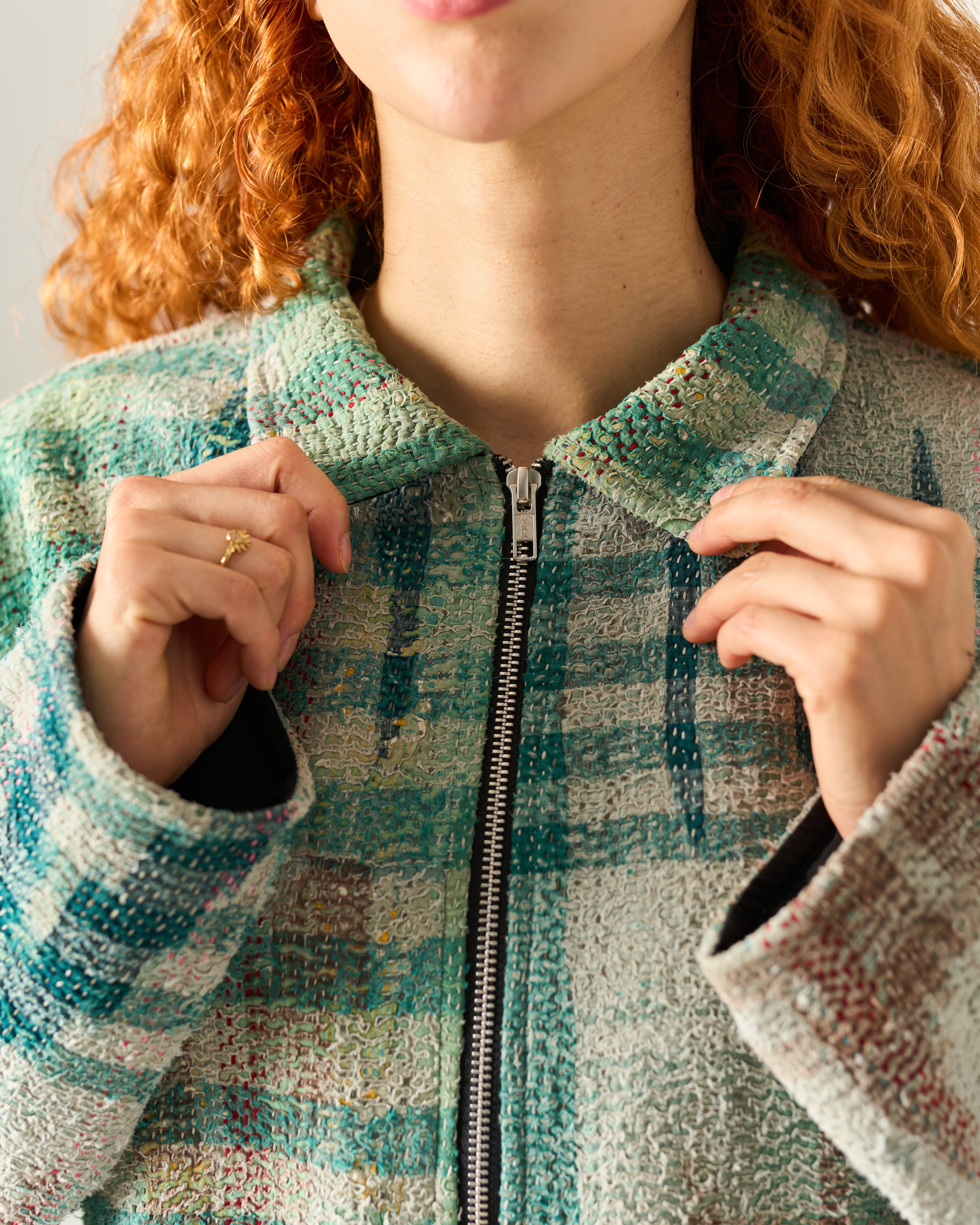 Plaid & Check Kantha Jacket No. II — One of One
