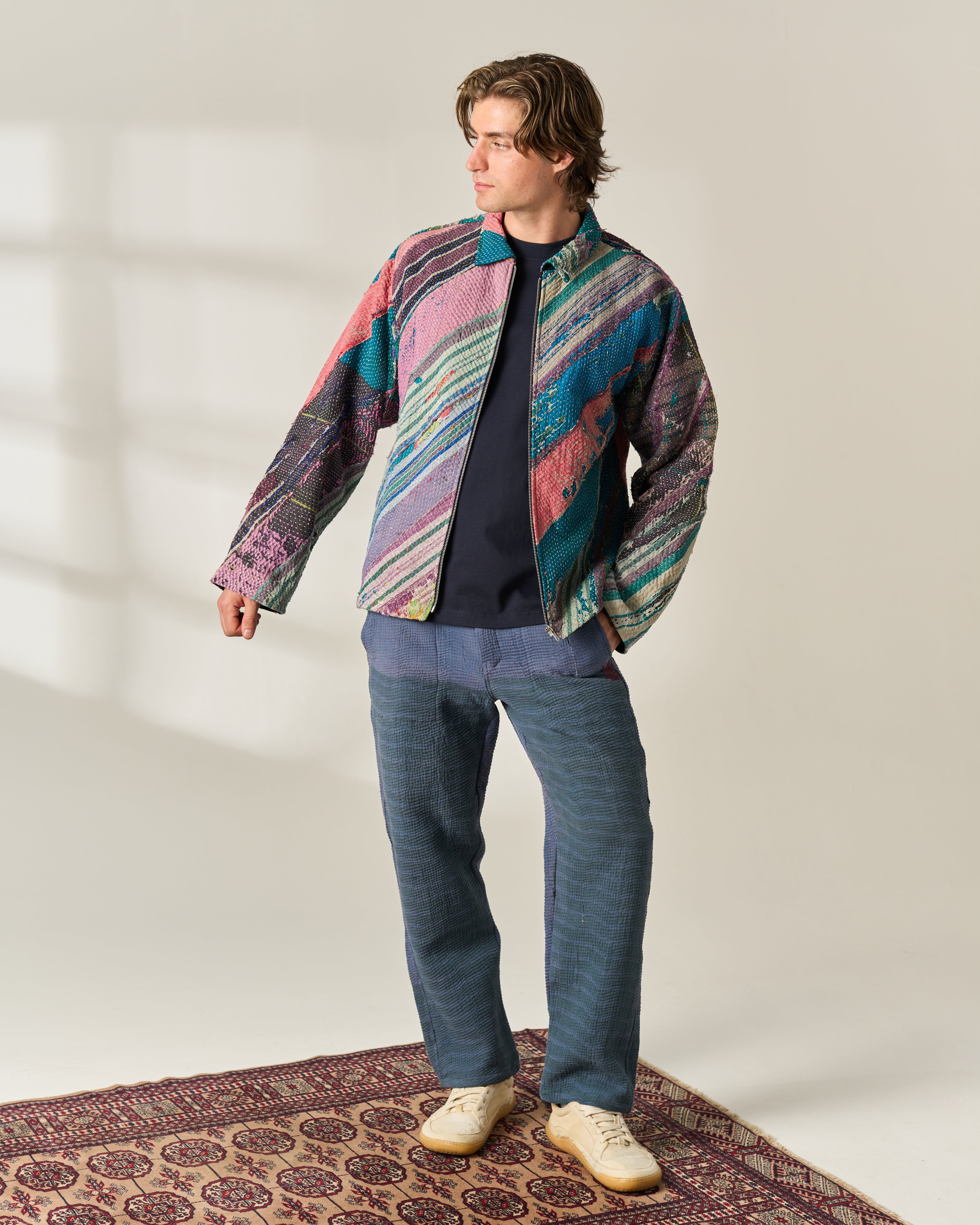 Diagonal Panel Kantha Jacket No. LIX — One of One