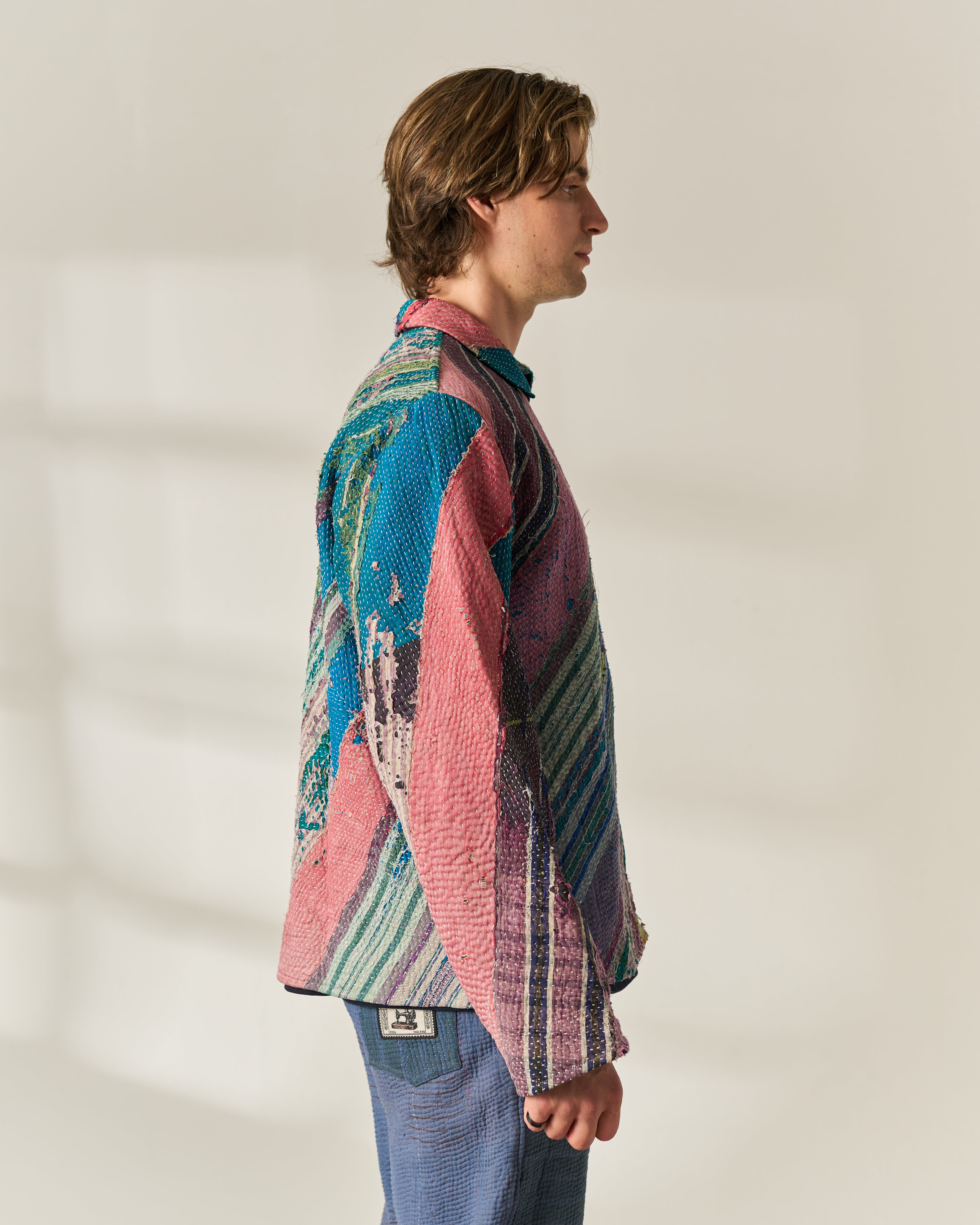 Diagonal Panel Kantha Jacket No. LIX — One of One