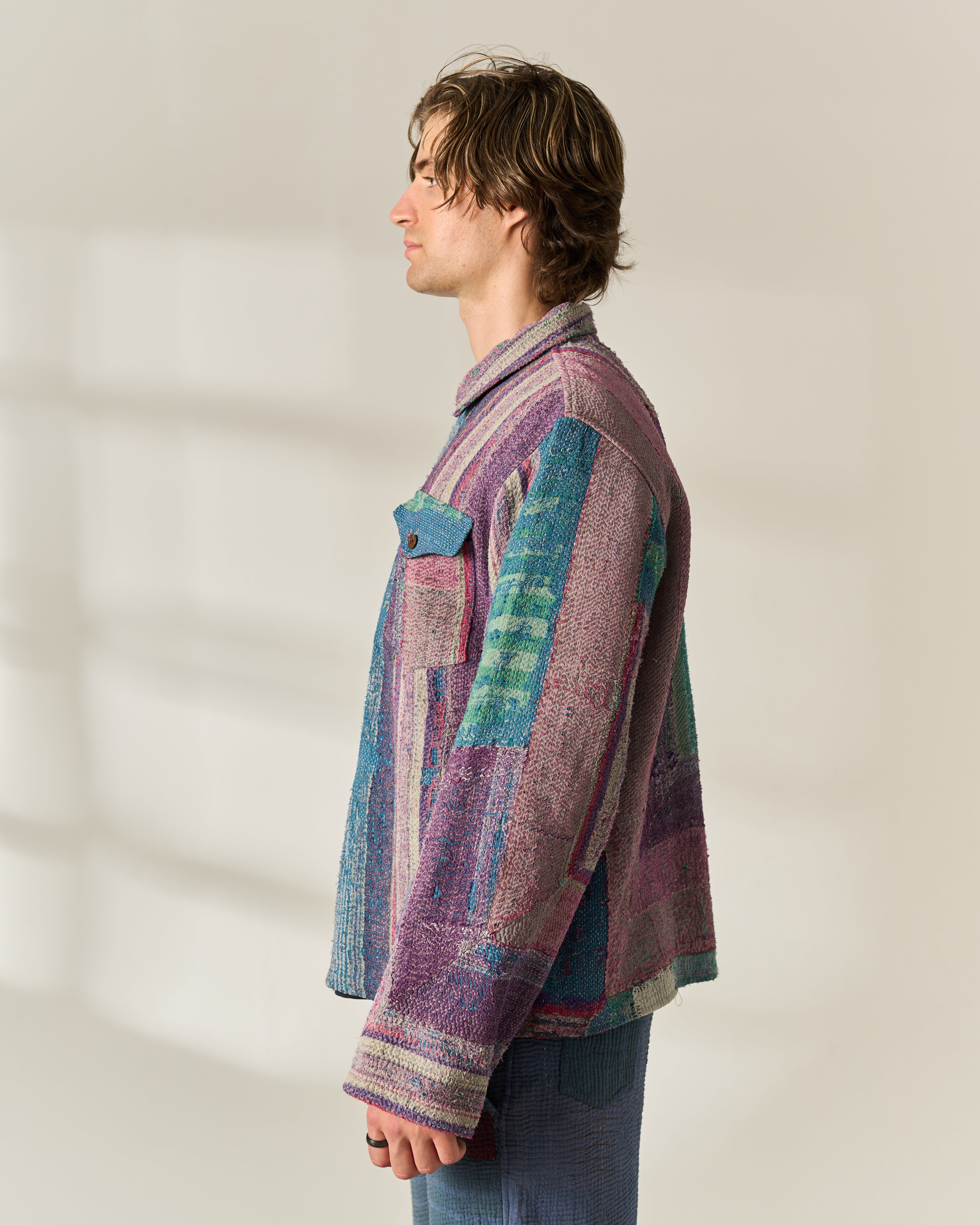 Washed Stripe Kantha Jacket No. LIII — One of One