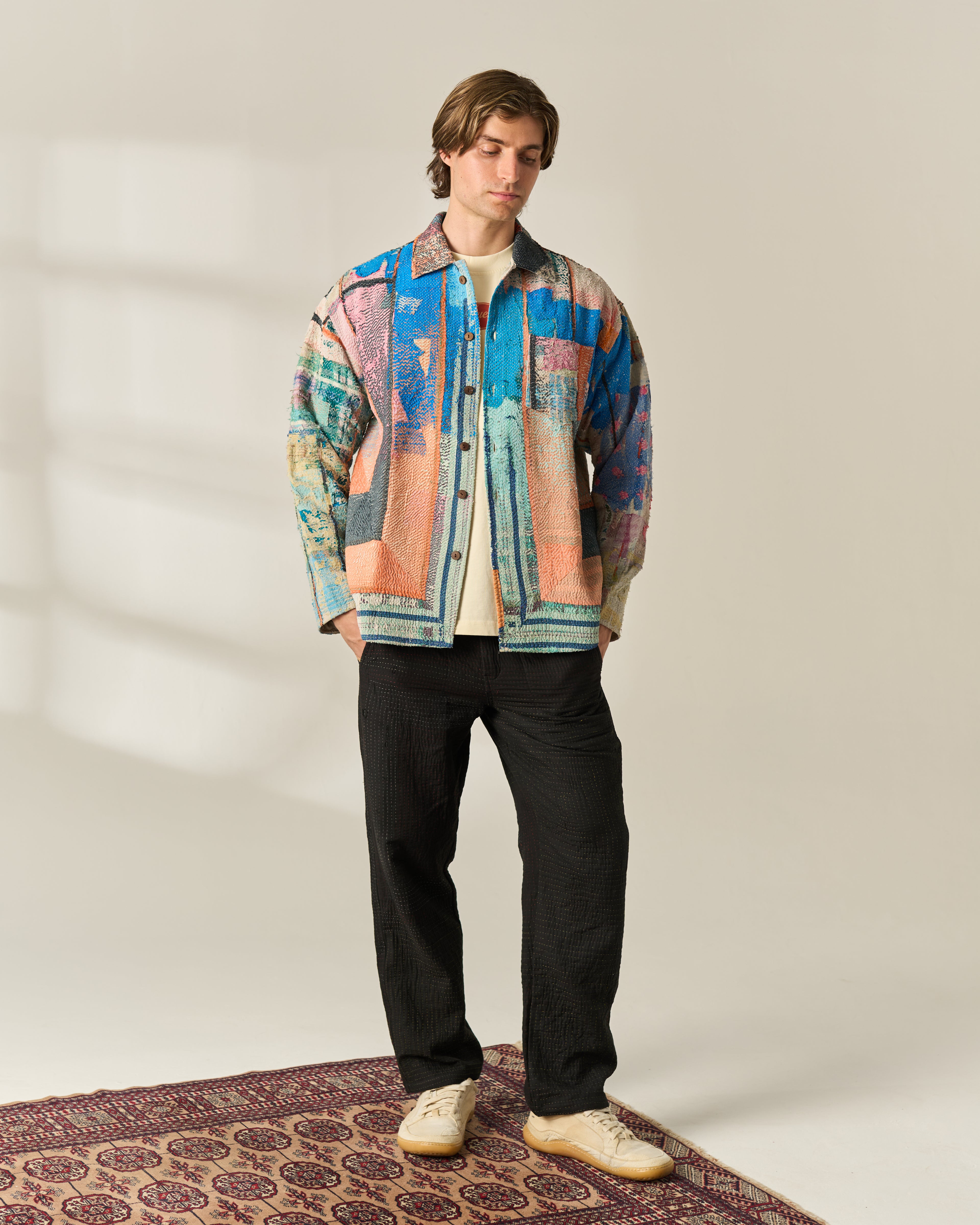 Colour Block Kantha Overshirt No. XXXIX — One of One