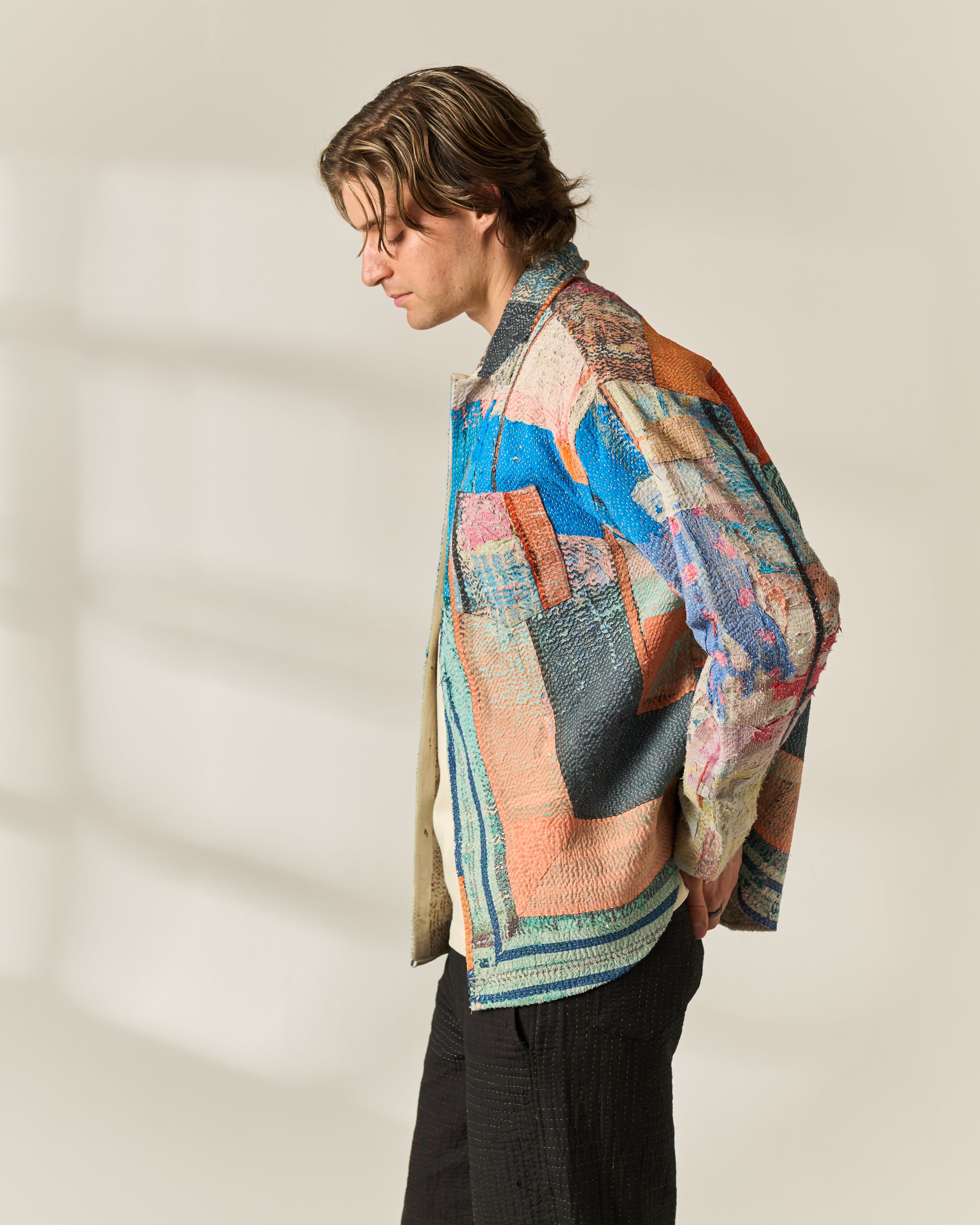 Colour Block Kantha Overshirt No. XXXIX — One of One