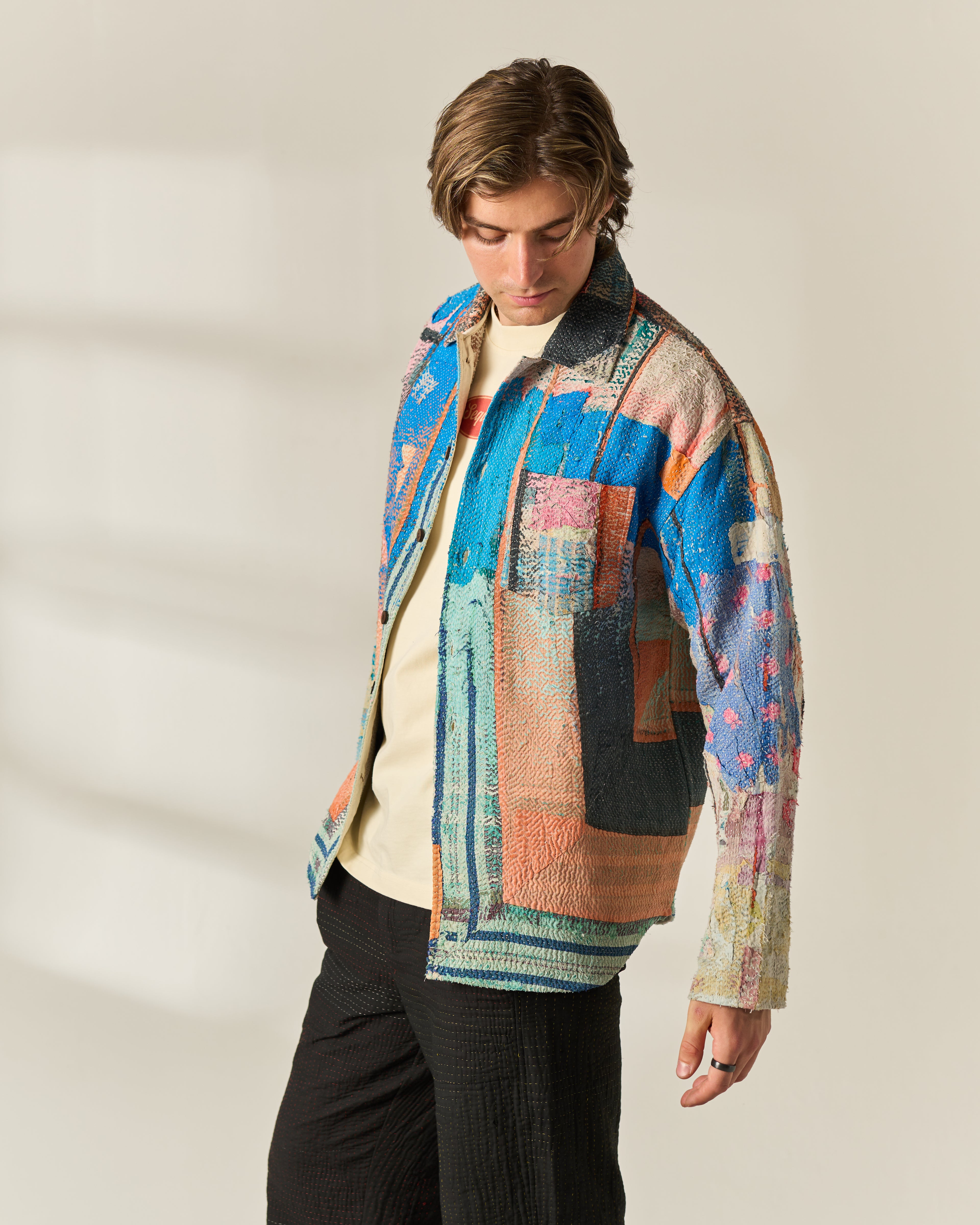 Colour Block Kantha Overshirt No. XXXIX — One of One