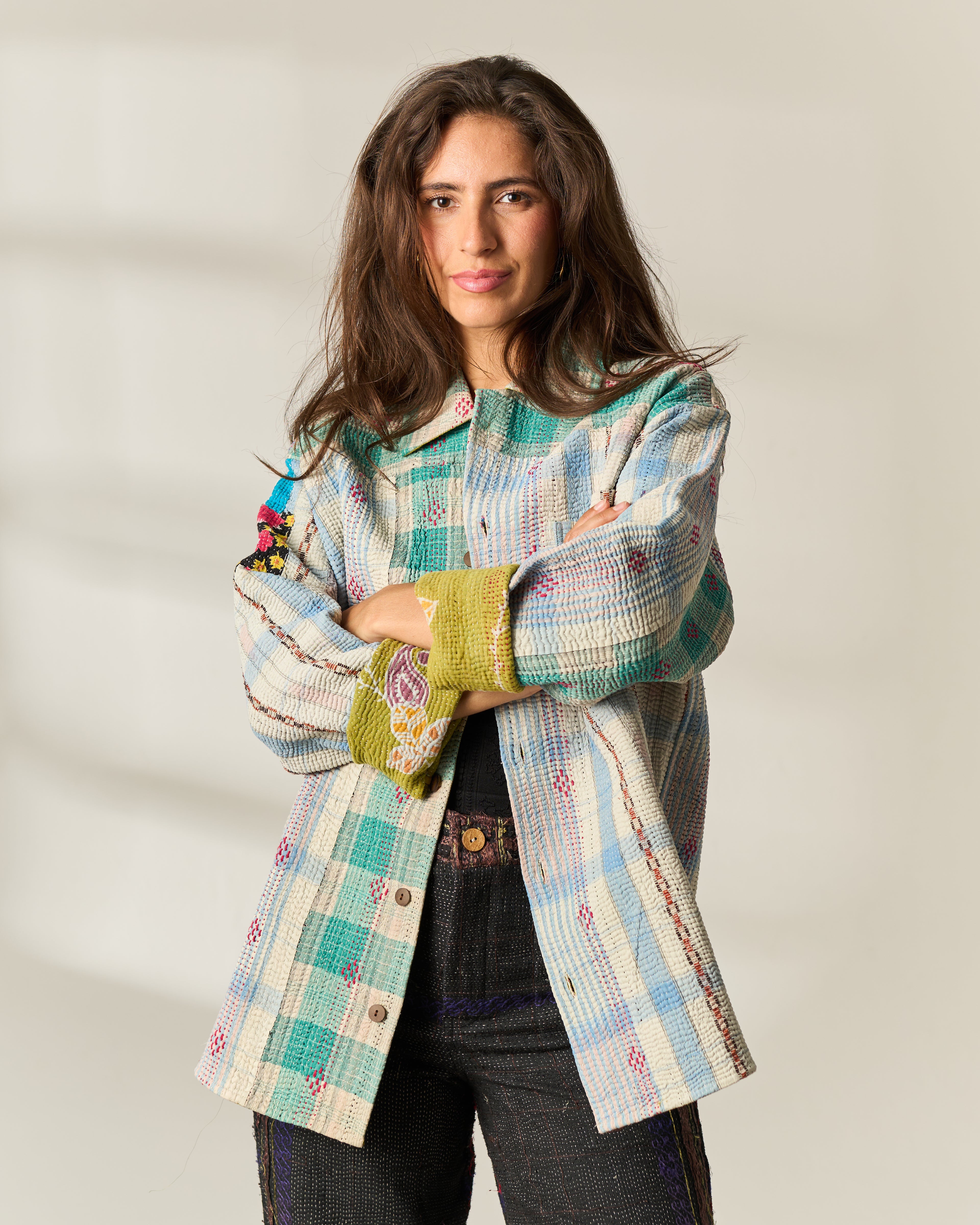Pastel Check Kantha Overshirt No. XXXVIII — One of One