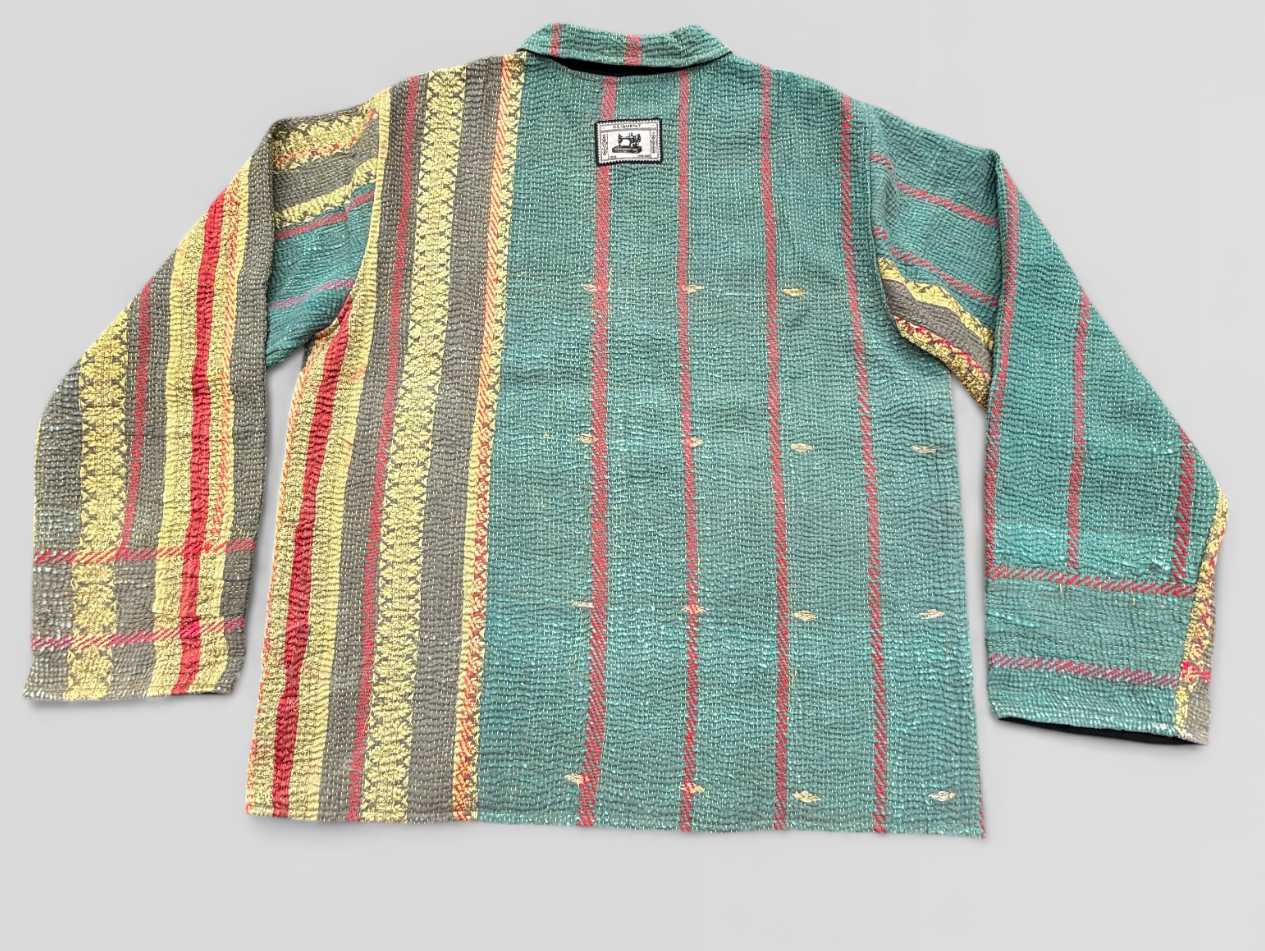 Textured Stripe Kantha Jacket No. LI — One of One