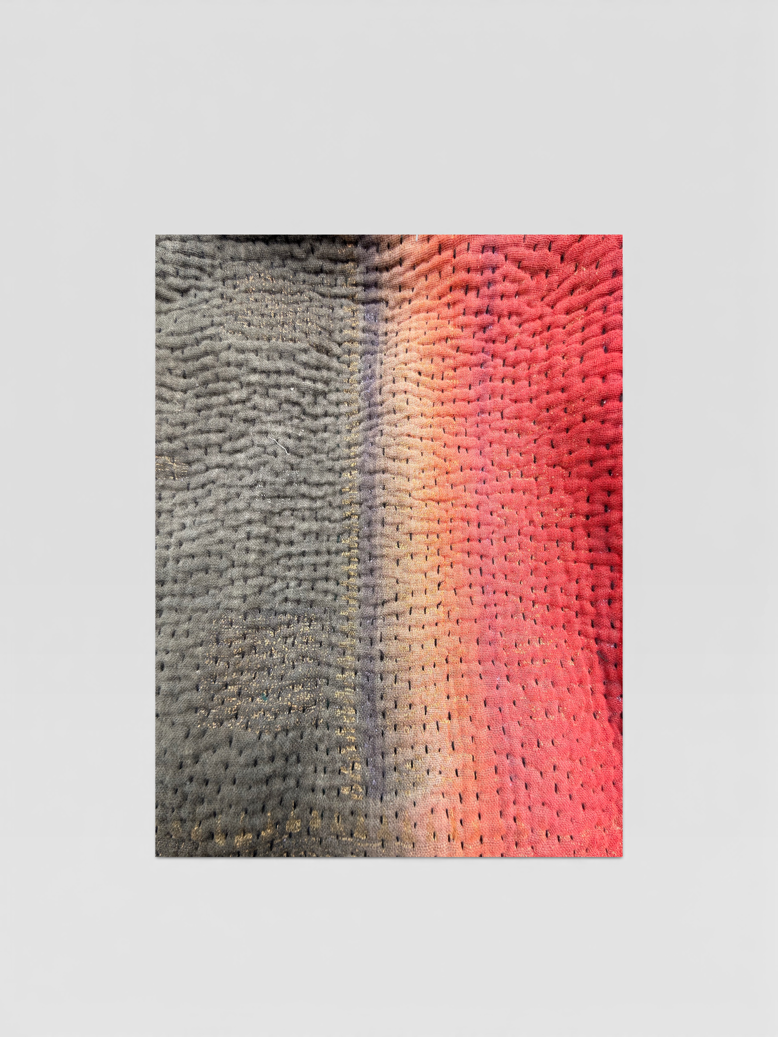 Muted Grey Kantha Jacket No. L — One of One
