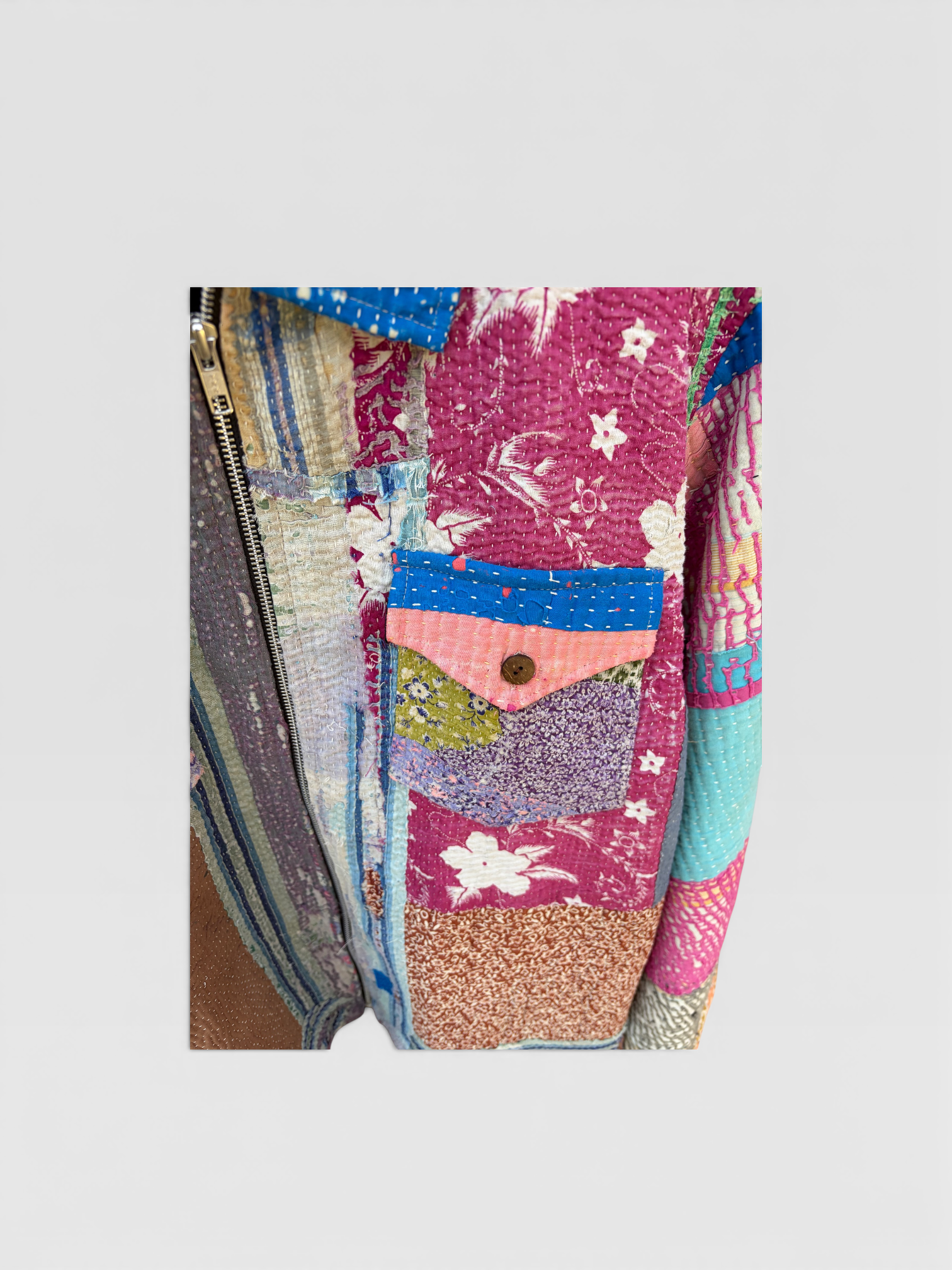 Romantic Floral Kantha Jacket No. XIII — One of One