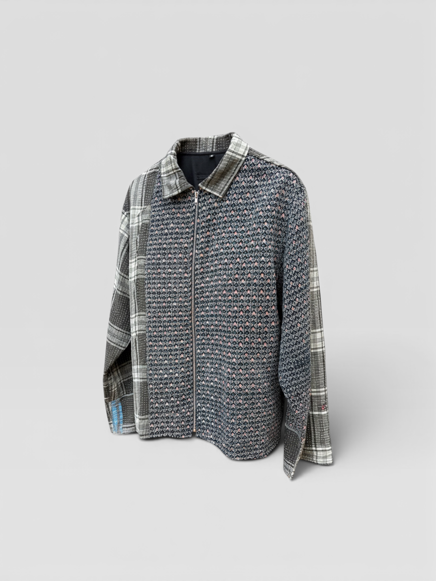 Indigo Contrast Kantha Jacket No. XXII — One of One