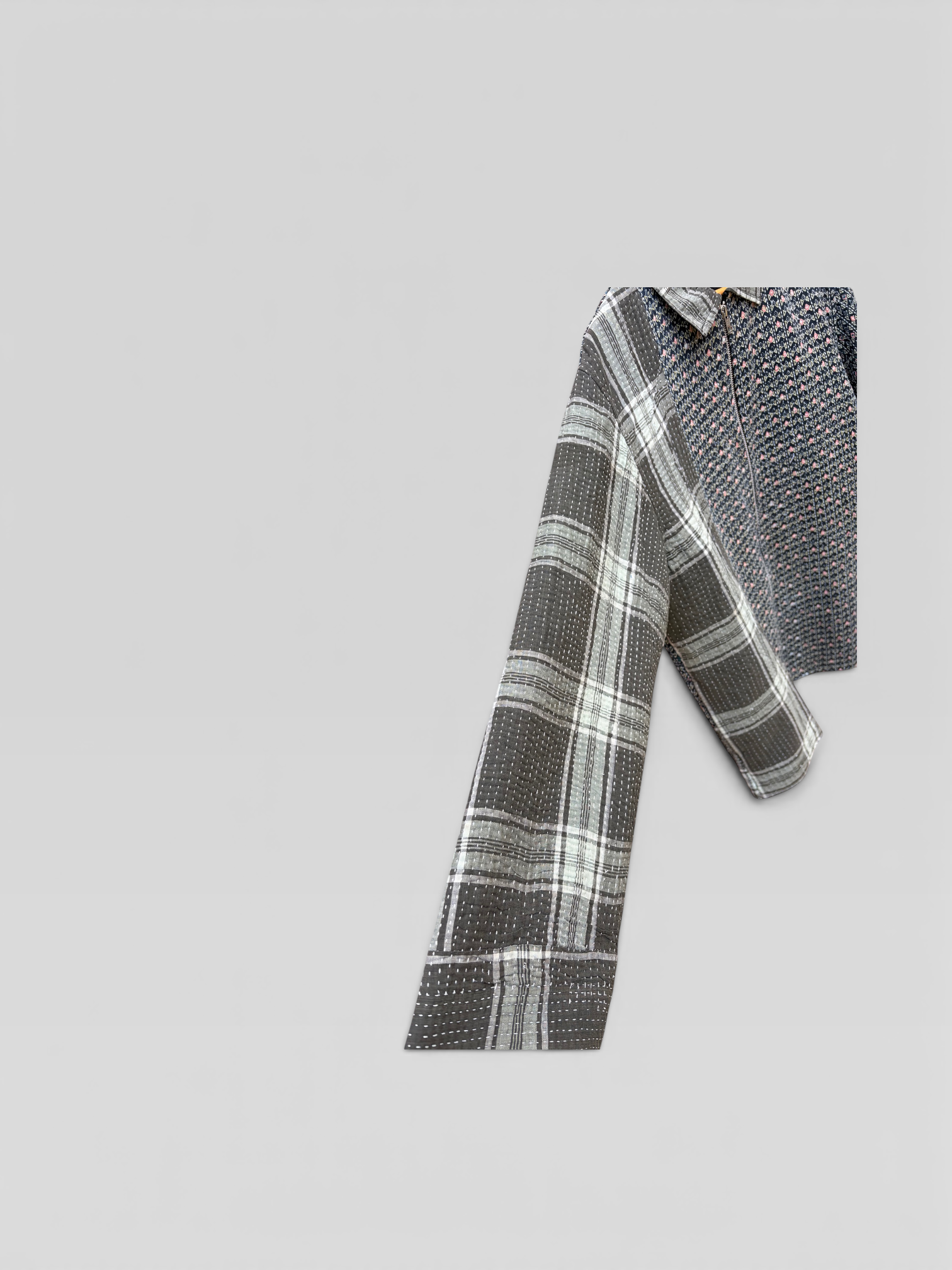 Indigo Contrast Kantha Jacket No. XXII — One of One