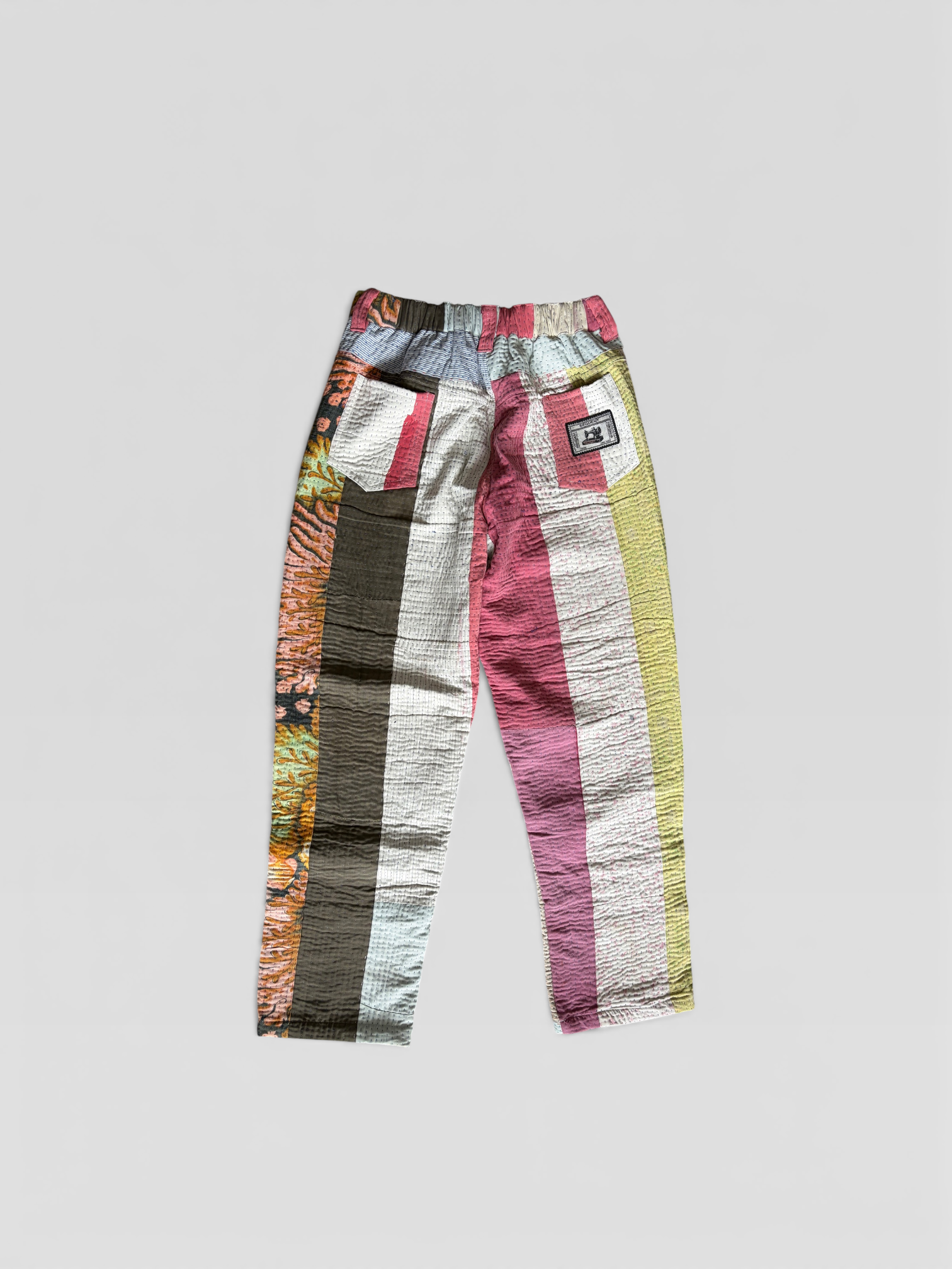 Contrast Panel Kantha Trousers No. XXXV — One of One
