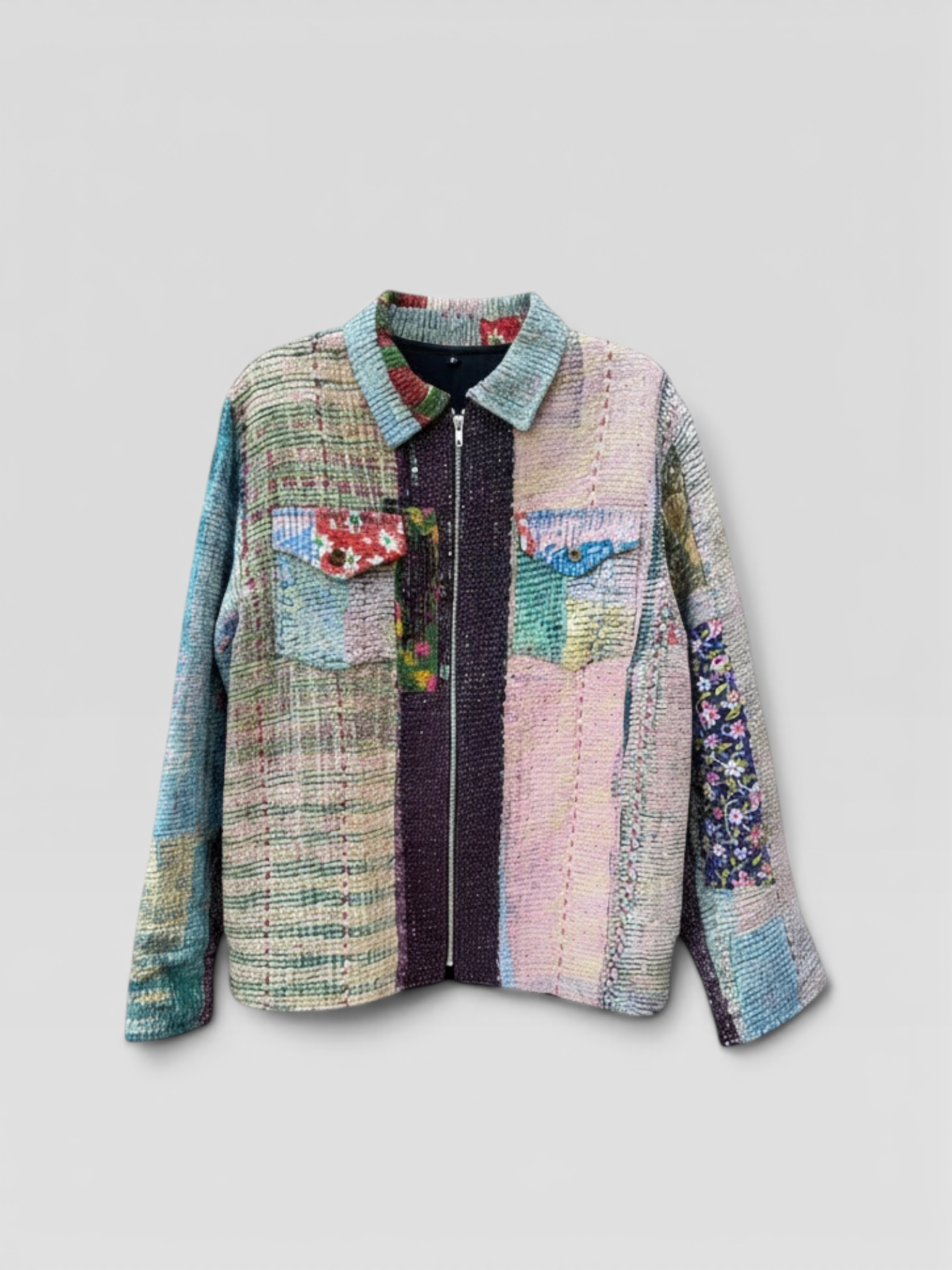 Painterly Kantha Jacket No. XVIII — One of One
