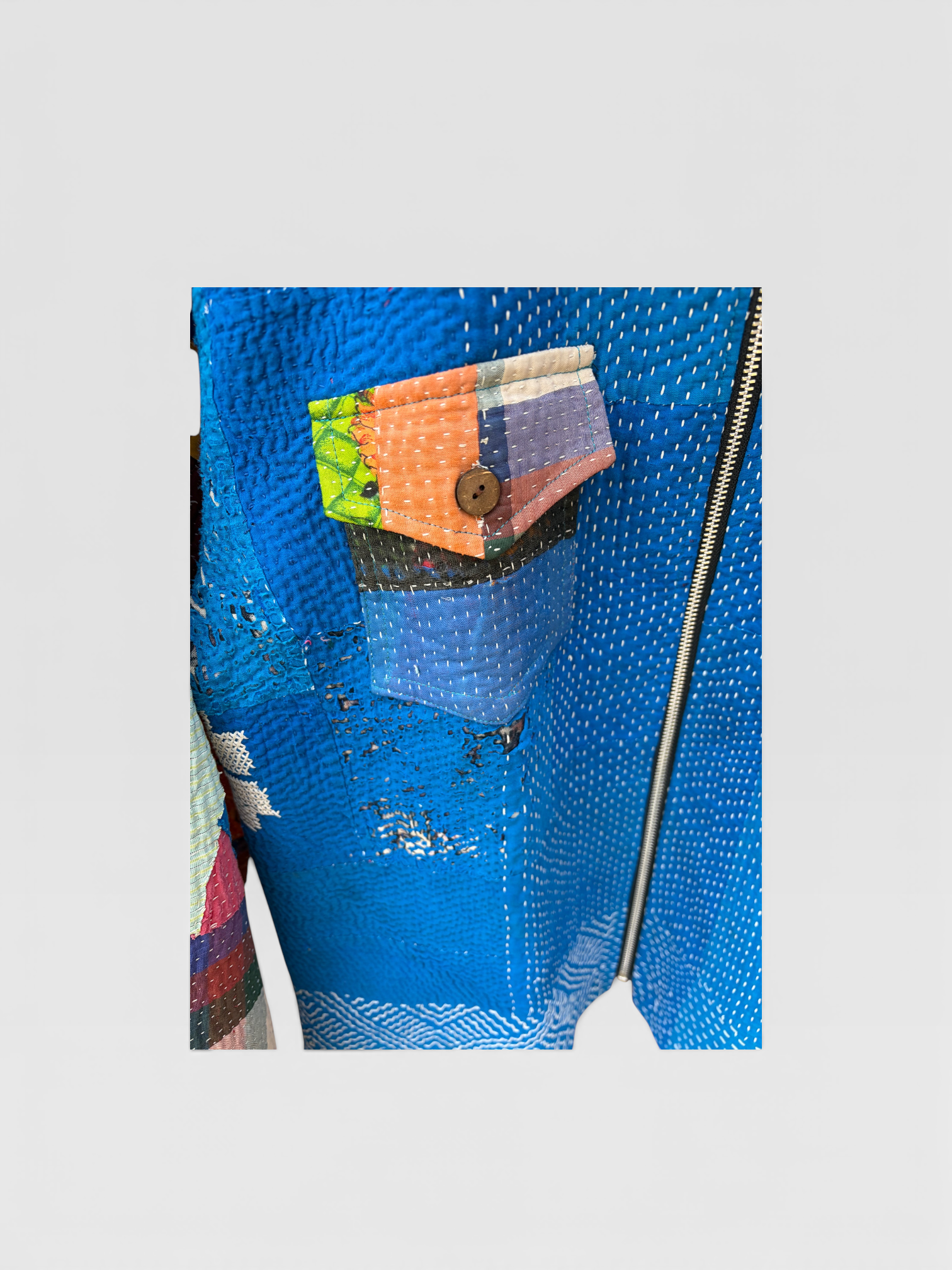 Electric Patchwork Kantha Jacket No. XII — One of One
