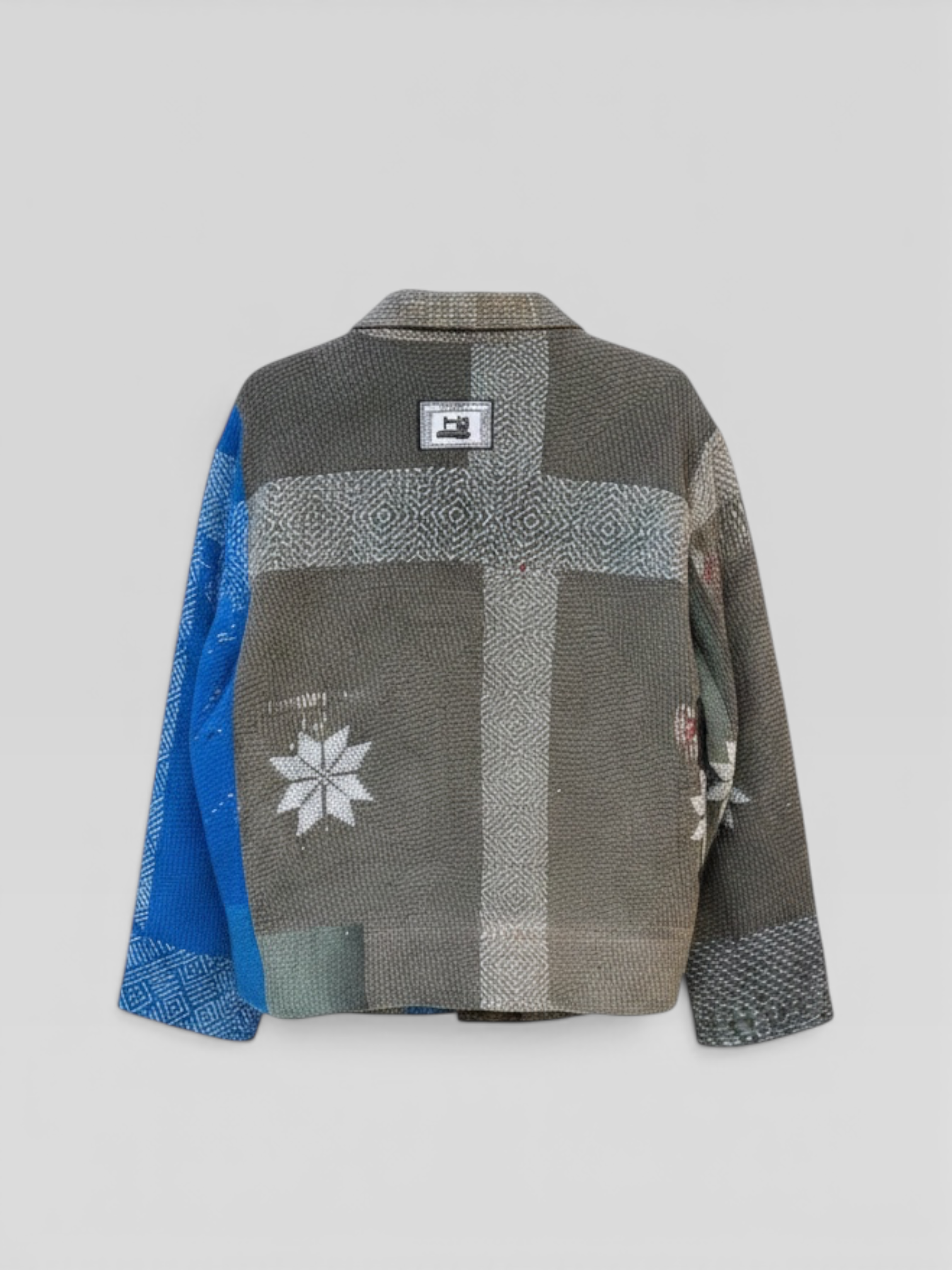 Charcoal & Cobalt Kantha Jacket No. VIII — One of One