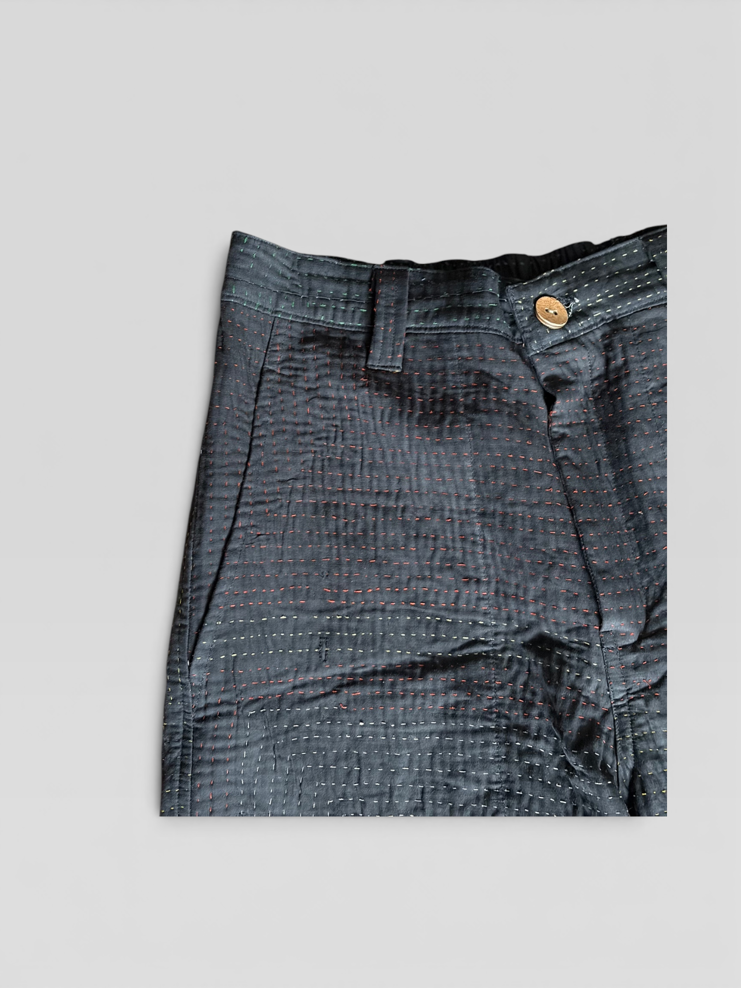 Charcoal Kantha Trousers No. XXXIV — One of One