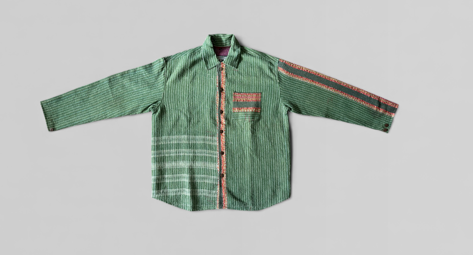 Sage Kantha Overshirt No. XL — One of One