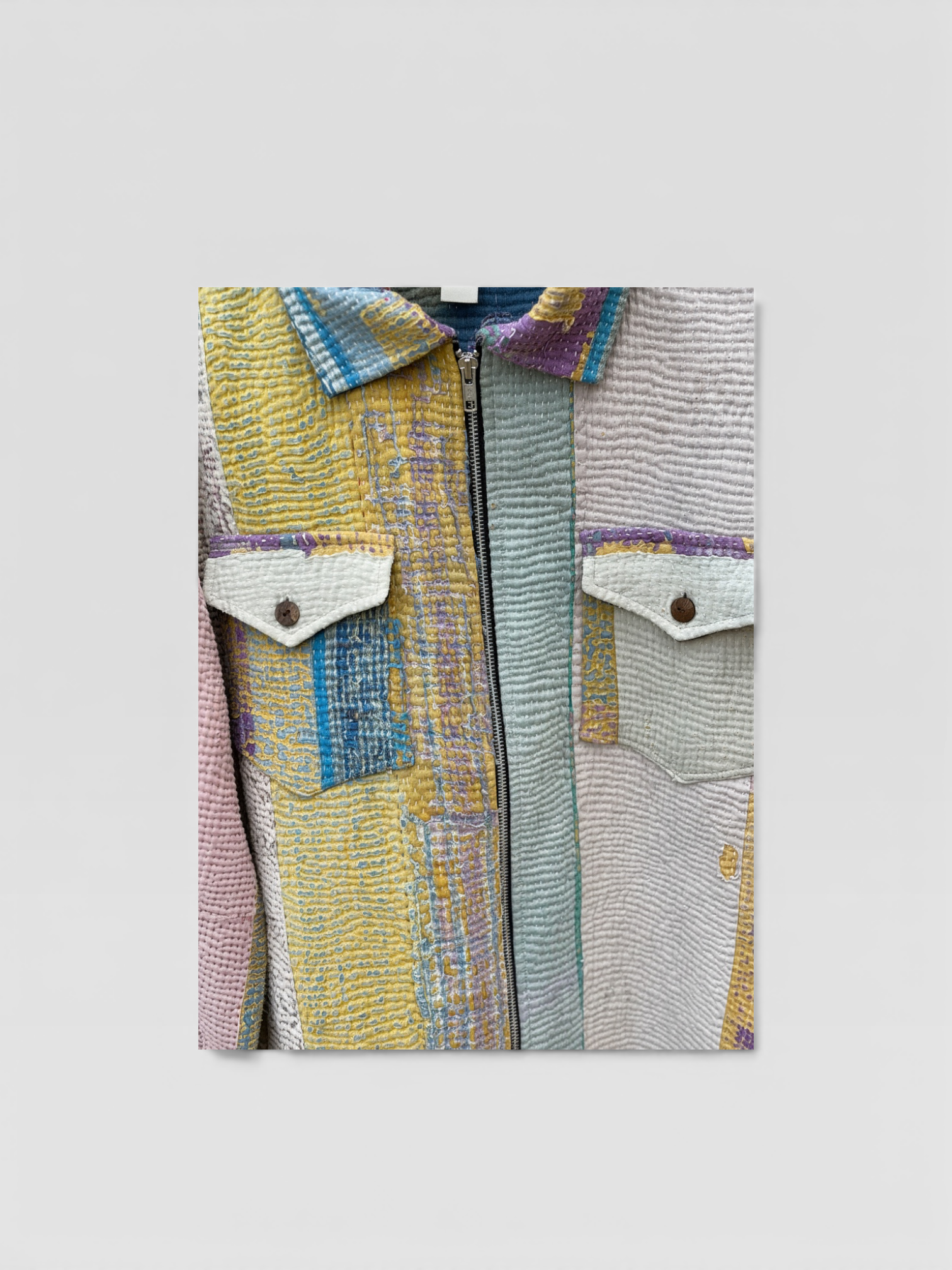 Sun-Washed Stripe Kantha Jacket No. XXV — One of One