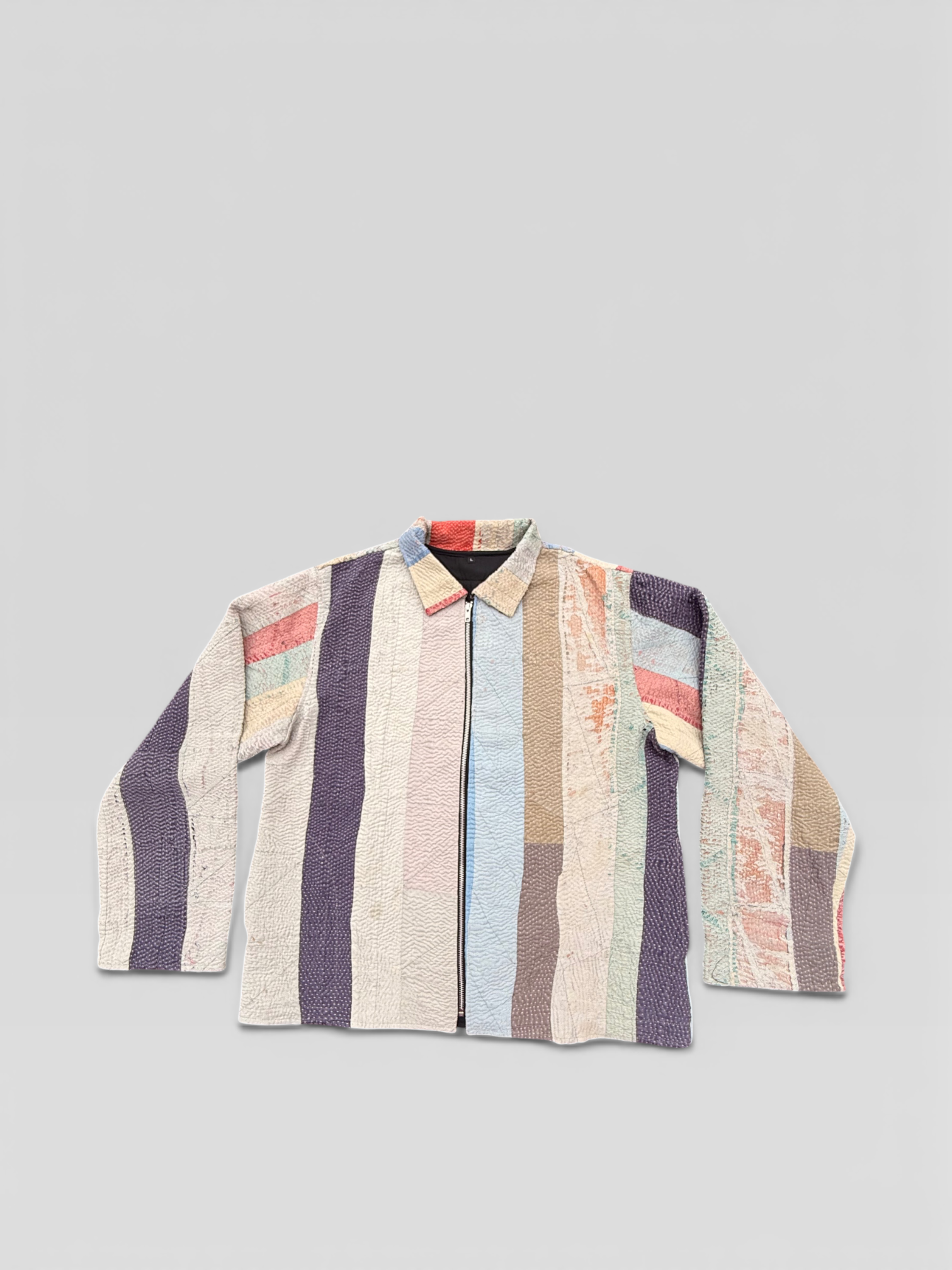 Pastel Stripe Kantha Jacket No. LII — One of One