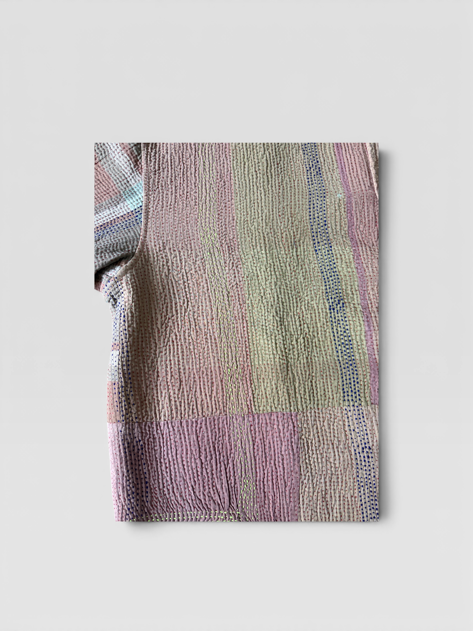 Pastel Patchwork Kantha Overshirt No. XLII — One of One