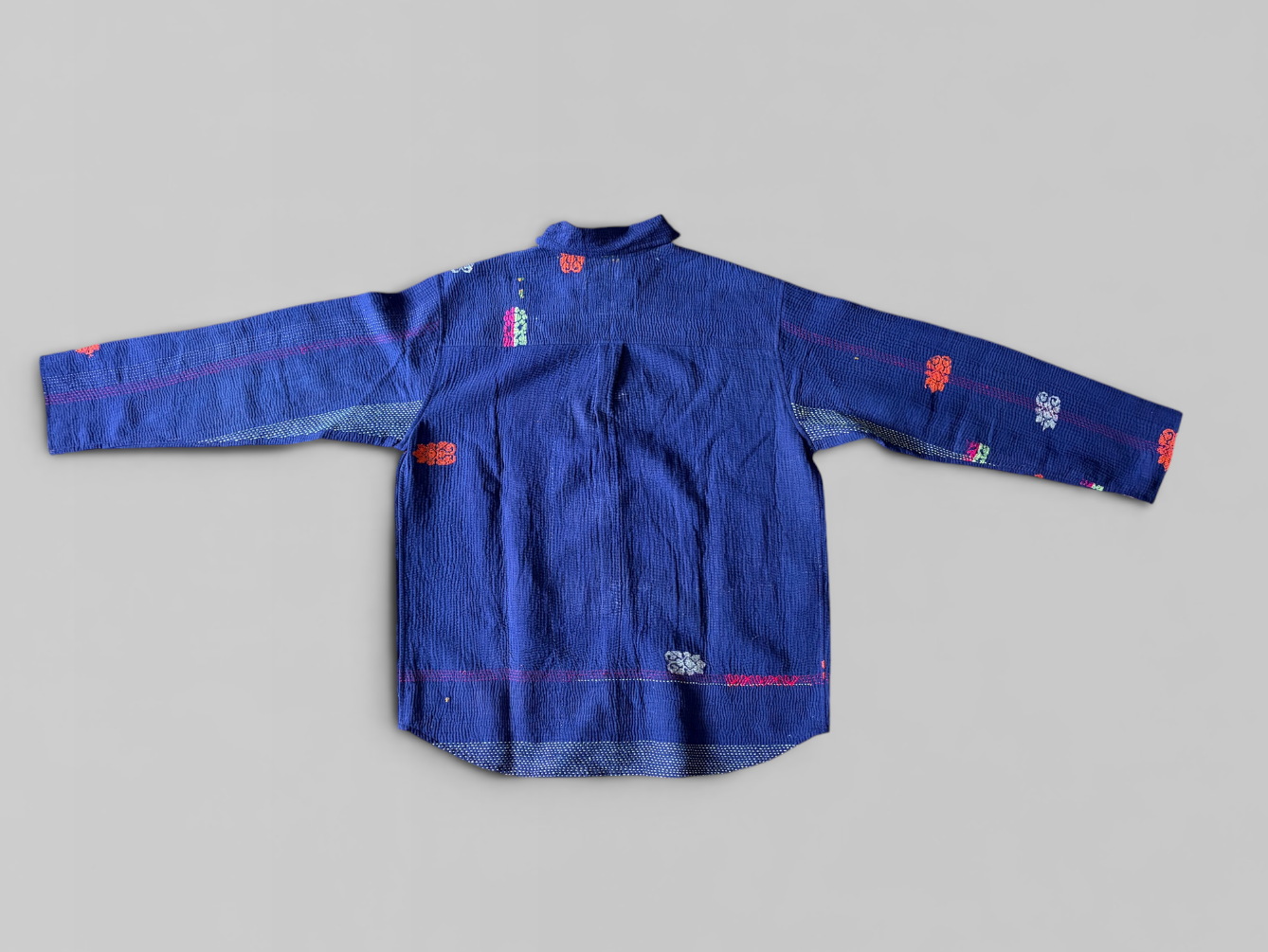 Cobalt Kantha Overshirt No. XLI — One of One