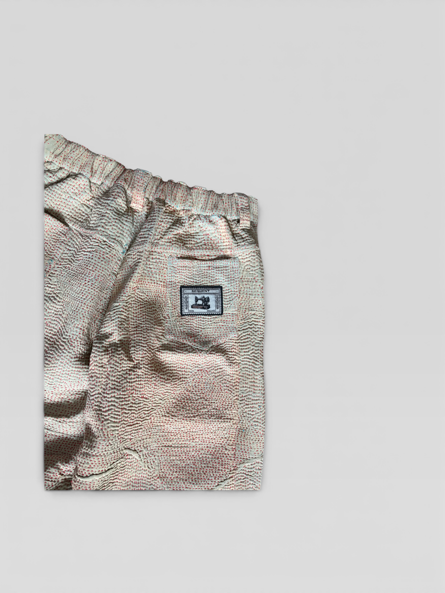 Ecru Kantha Trousers No. XXVIII — One of One