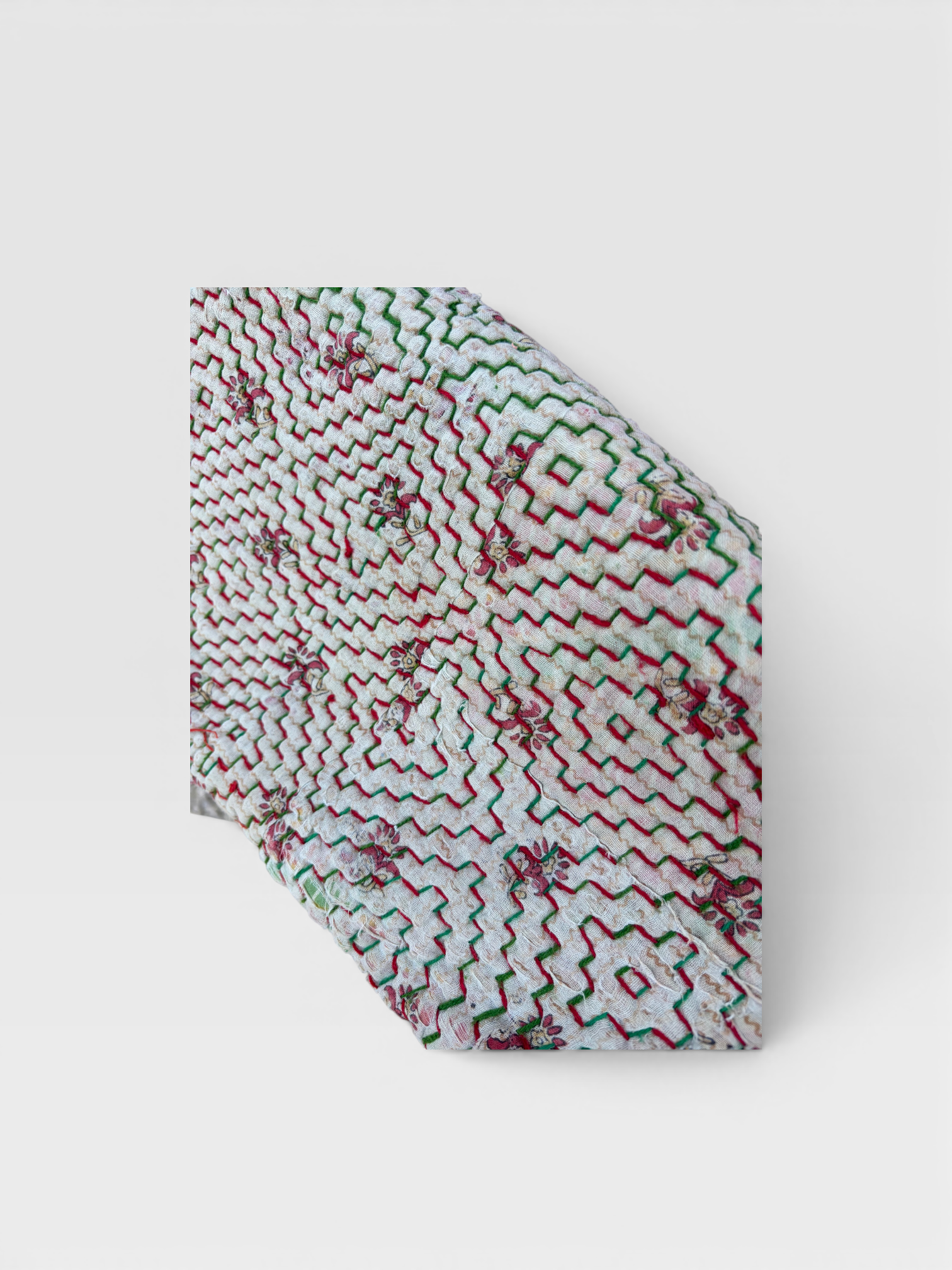 Ivory & Emerald Kantha Jacket No. LXV — One of One